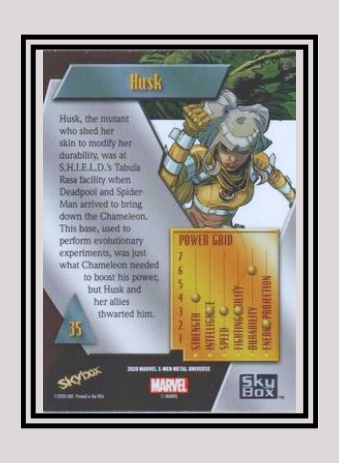 Marvel! 1x Husk - Base Low Series (#035 - 2021 Upper Deck X-Men Metal Universe)