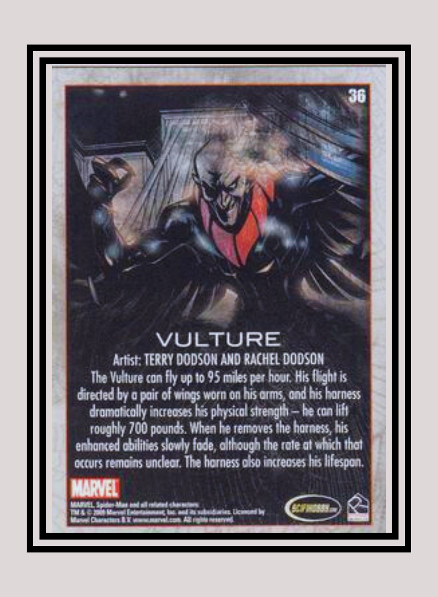 Marvel! 1x Vulture - Base (#36 - 2009 Rittenhouse Spiderman Archives)