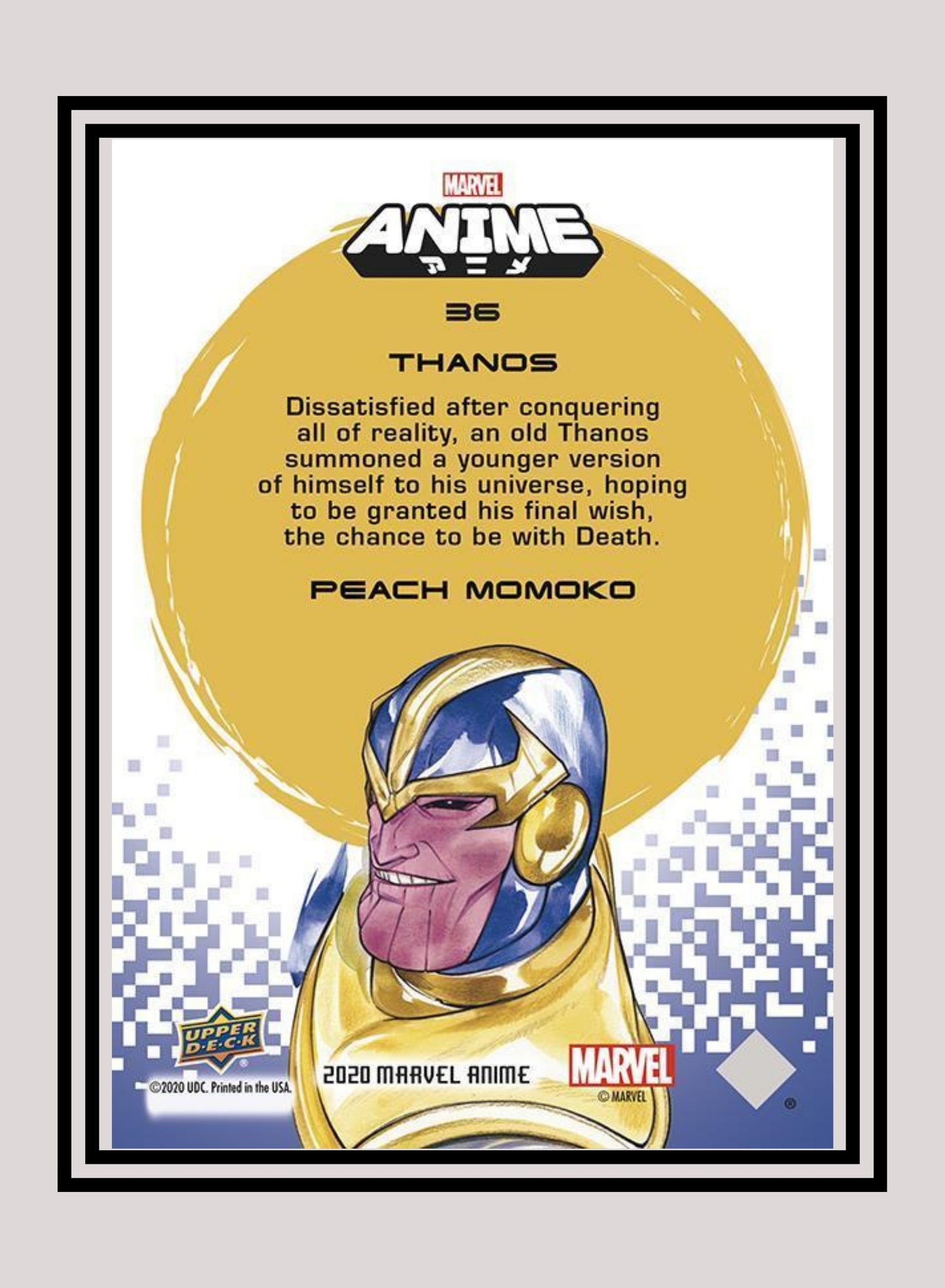 Marvel! 1x Thanos - Base (#36 - 2020 Upper Deck Marvel Anime)