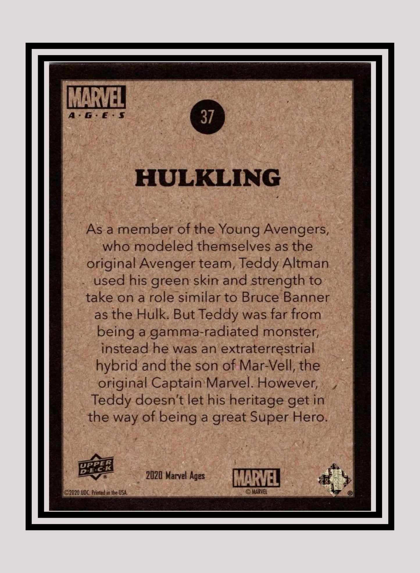 Marvel! 1x Hulkling - Base (#037 - 2020 Upper Deck Marvel Ages)
