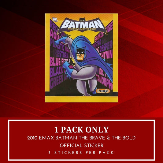 1x 2010 Emax Batman The Brave and the Bold - Sticker Pack (SEALED)