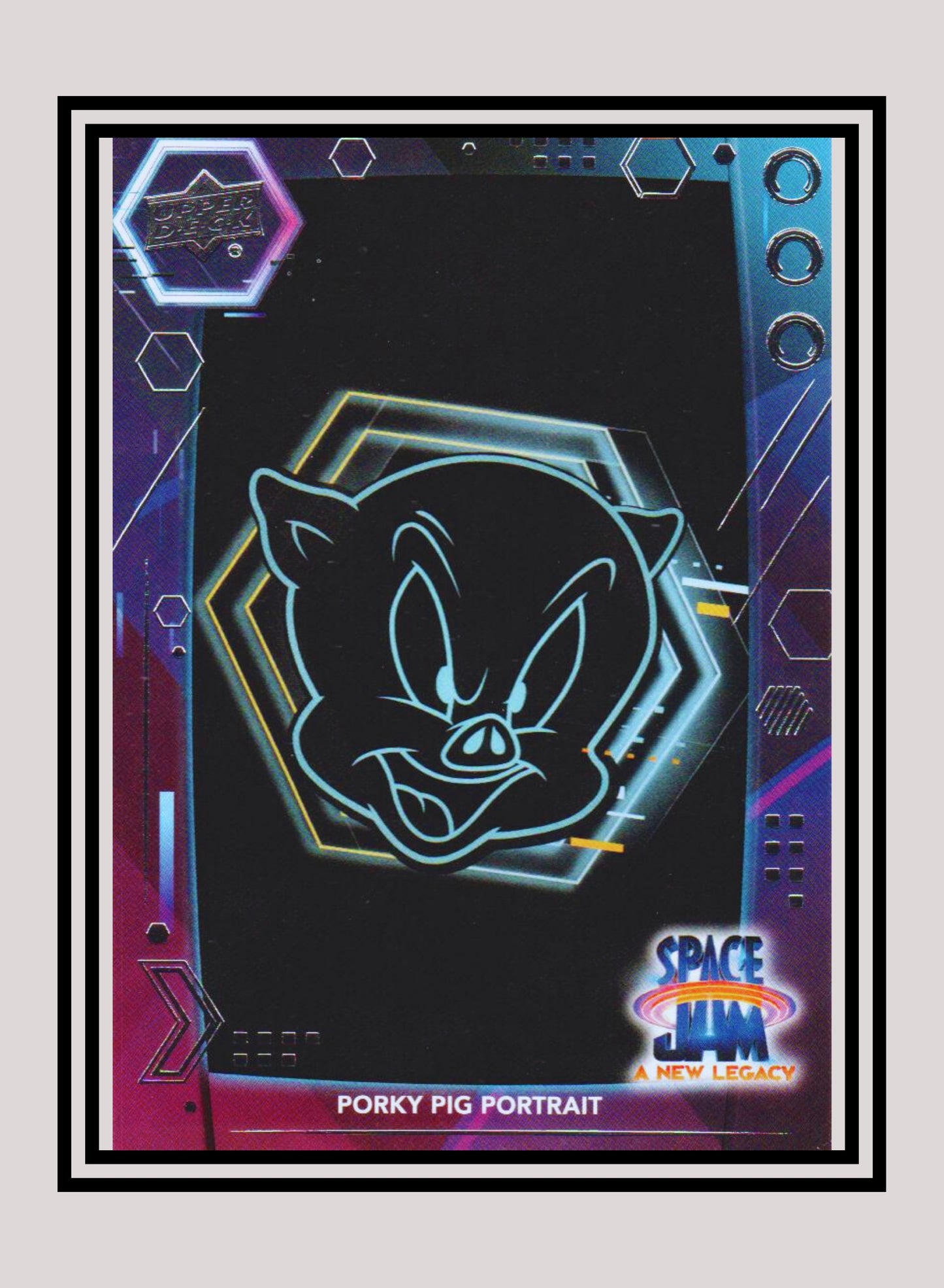 1x Porky Pig Portrait - Base/Blue Parallel (#38 - 2021 Upper Deck Space Jam: A New Legacy)