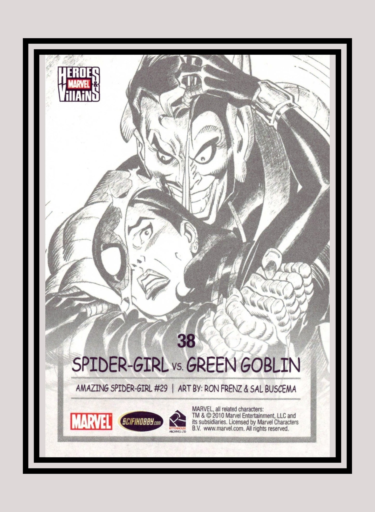Marvel! 1x Spider-Girl vs. Green Goblin - Base (#38 - 2010 Rittenhouse Marvel Heroes & Villains)