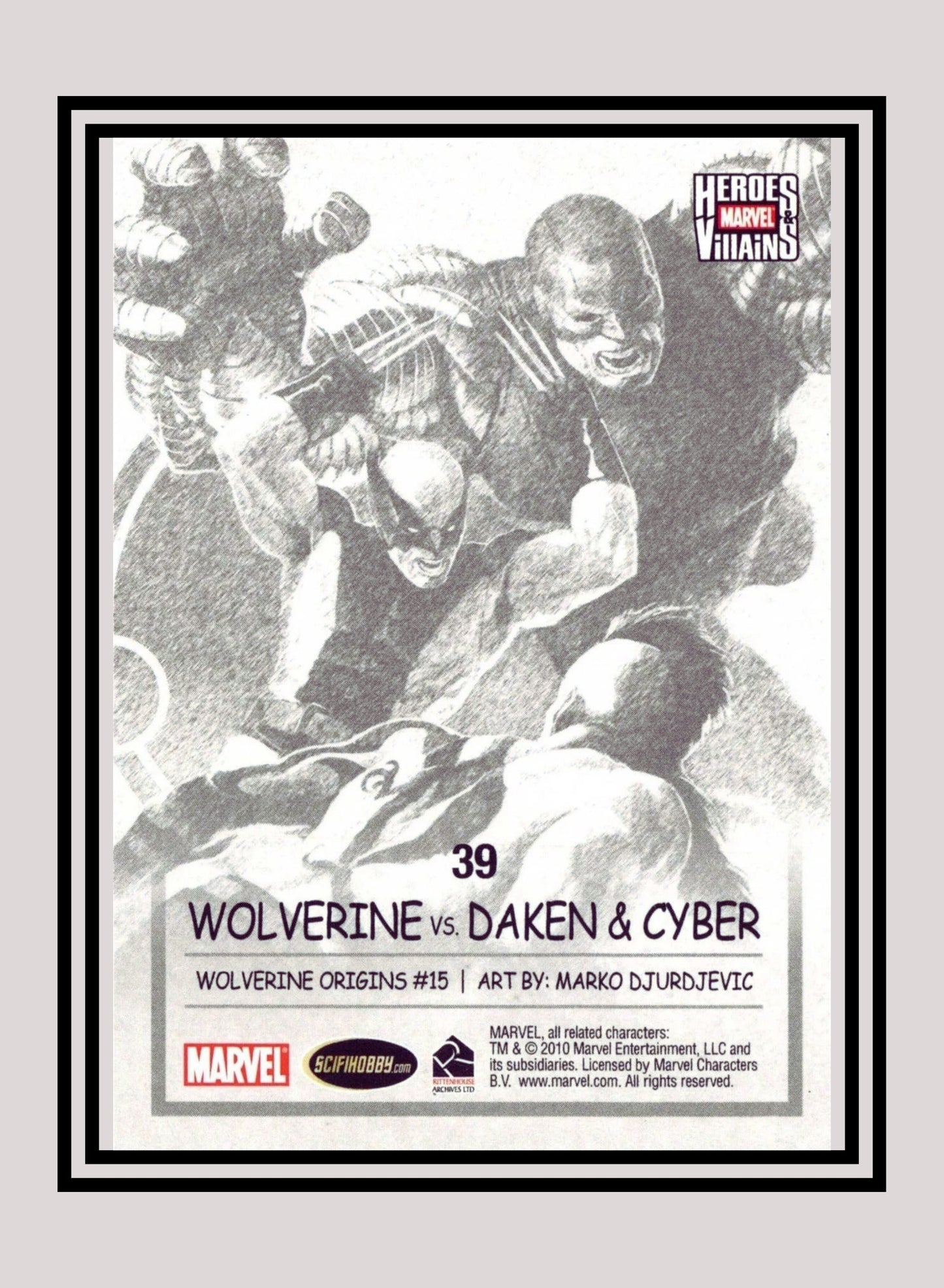 Marvel! 1x Wolverine vs. Daken & Cyber - Base (#39 - 2010 Rittenhouse Marvel Heroes & Villains)
