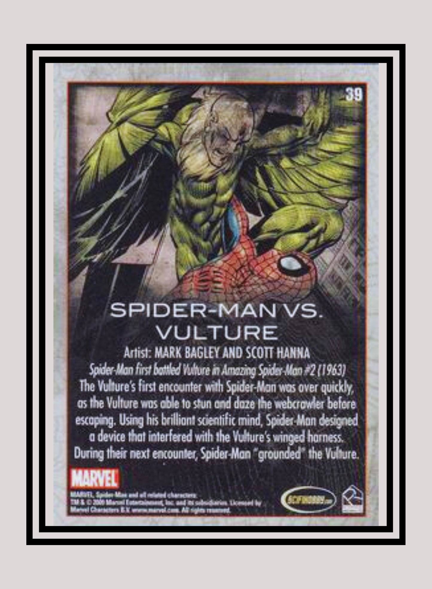 Marvel! 1x Spider-Man vs. Vulture - Base (#39 - 2009 Rittenhouse Spiderman Archives)