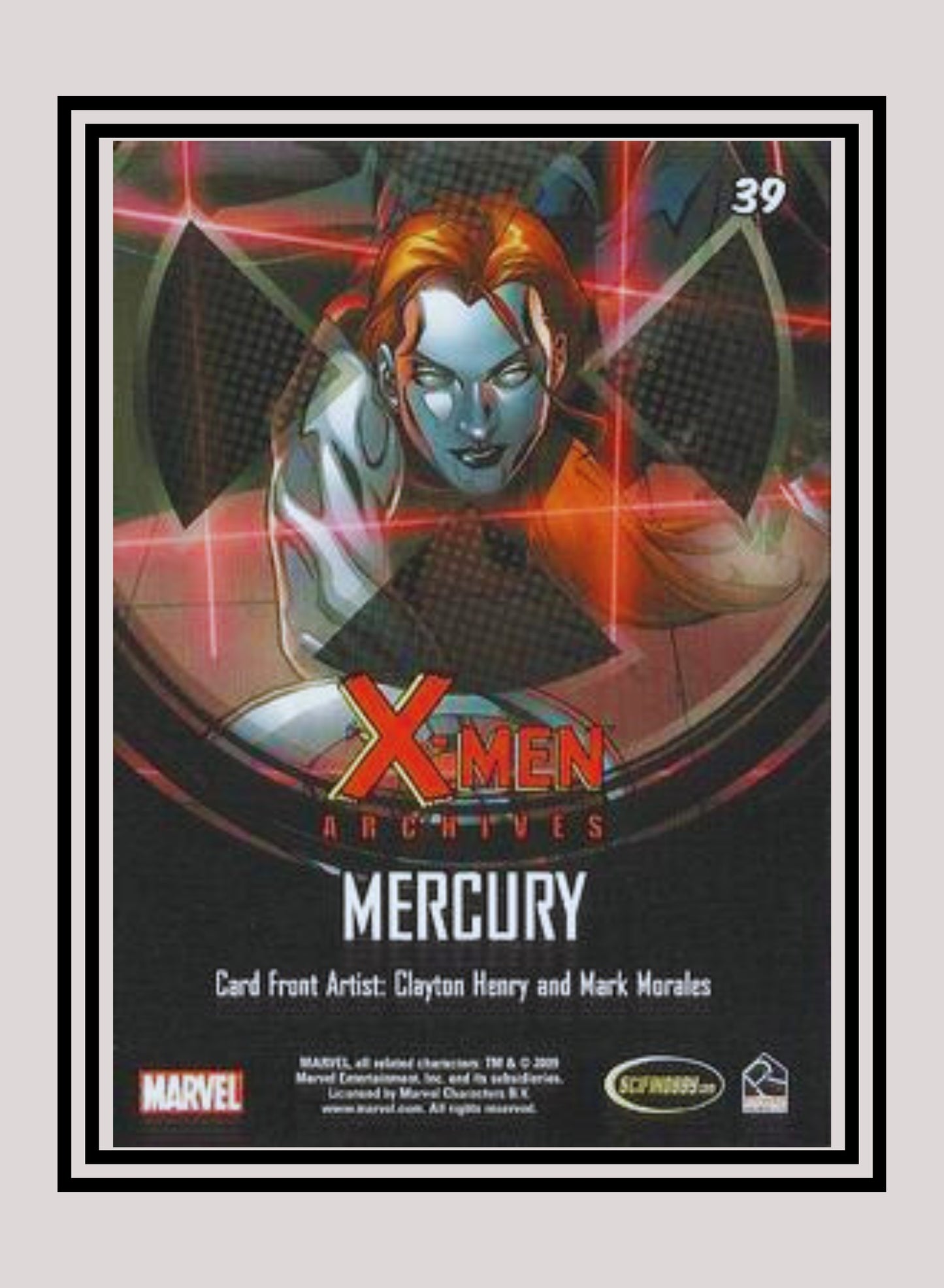 Marvel! 1x Mercury - Base (#39 - 2009 Rittenhouse X-Men Archives)