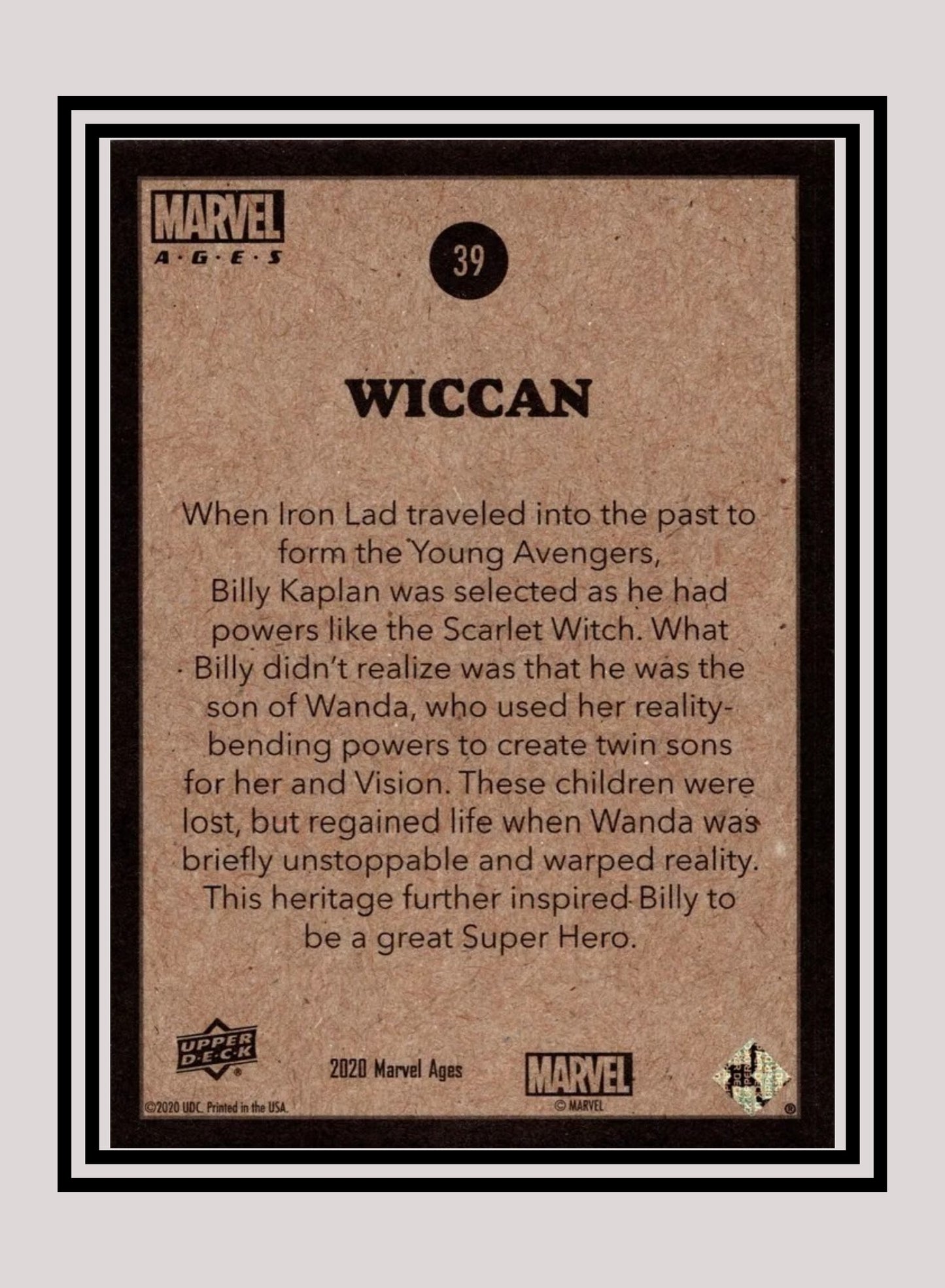 Marvel! 1x Wiccan - Base (#039 - 2020 Upper Deck Marvel Ages)