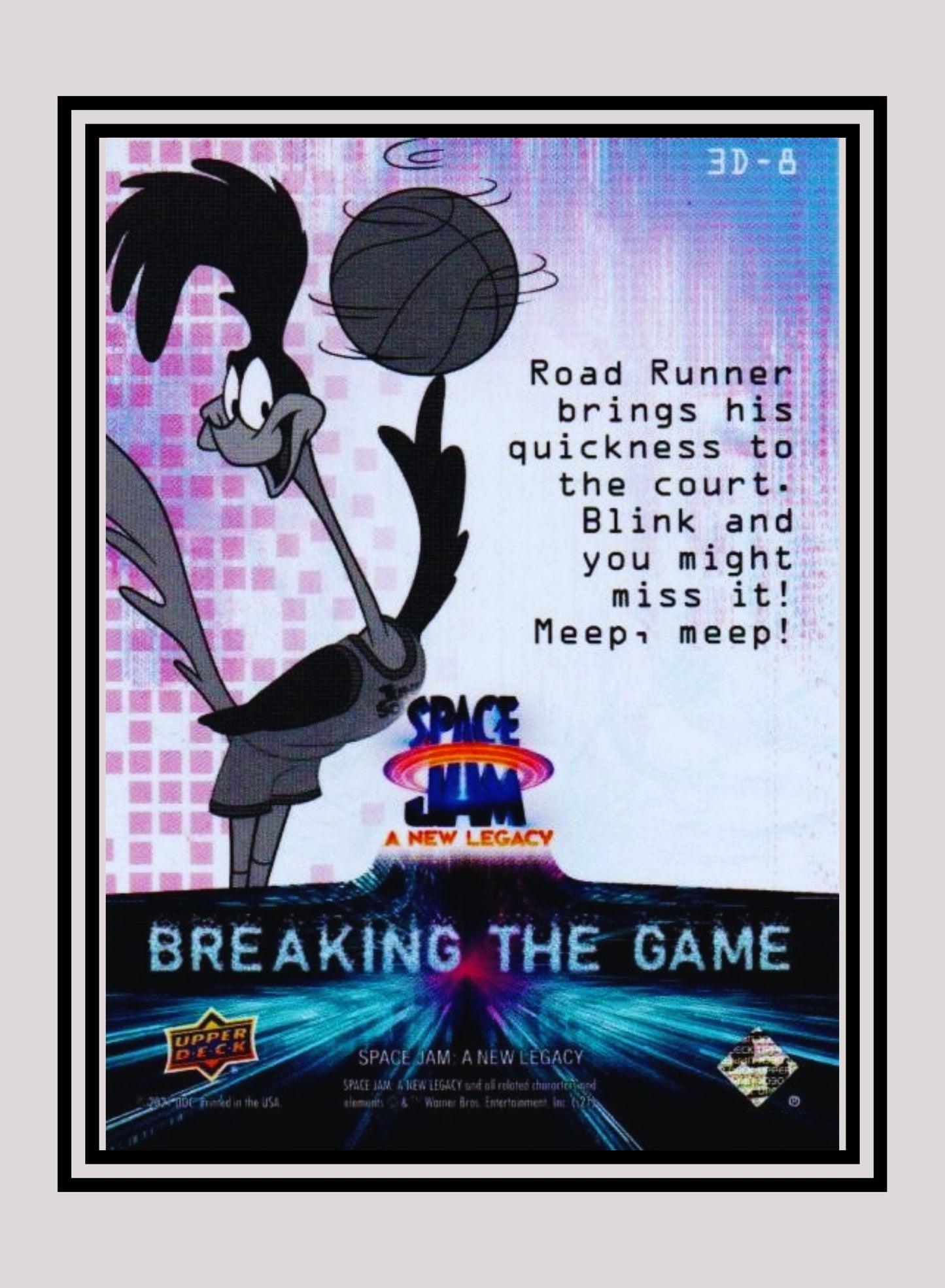 1x Road Runner - 3D Lenticulars (3D-8 - 2021 Upper Deck Space Jam: A New Legacy)