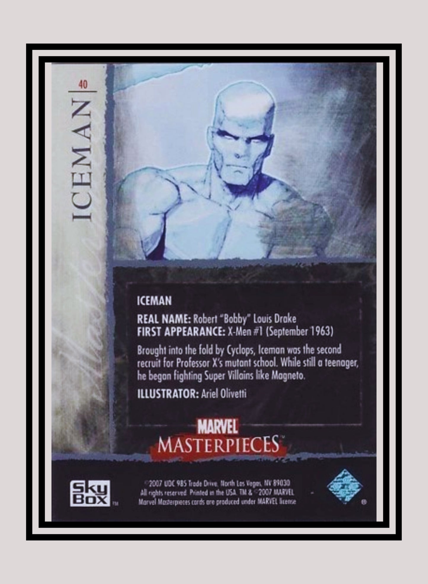 Marvel! 1x Iceman - Base (#40 - 2007 Upper Deck Marvel Masterpieces)