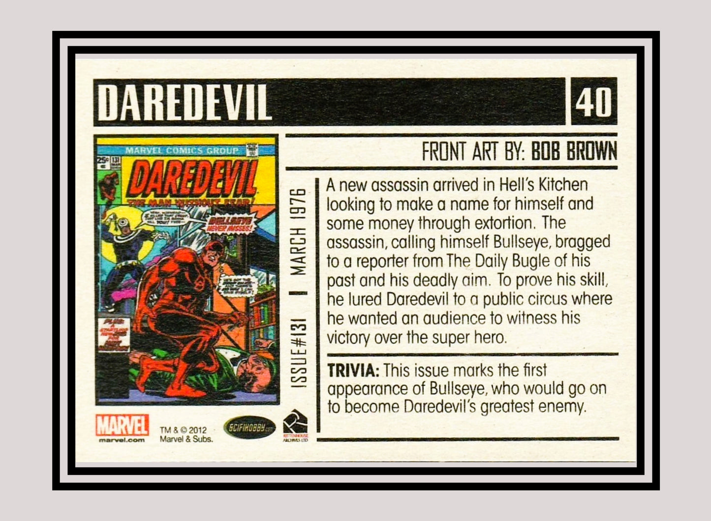 Marvel! 1x Daredevil #131 - Base (#40 - 2012 Rittenhouse Marvel Bronze Age)