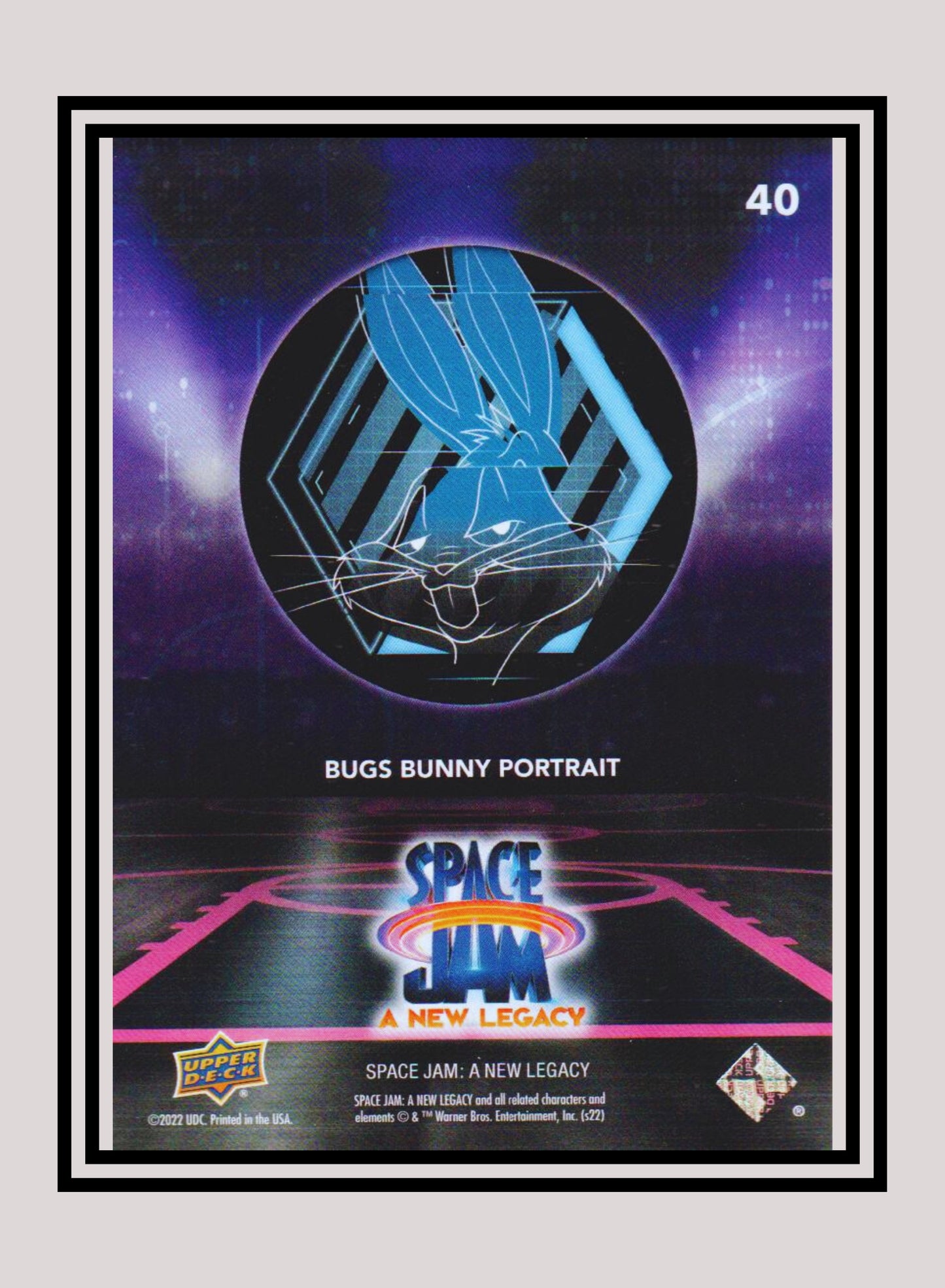 1x Bugs Bunny Portrait - Base/Blue Parallel (#40 - 2021 Upper Deck Space Jam: A New Legacy)