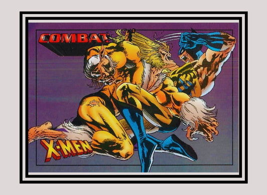 Marvel! 1x Wolverine vs. Sabretooth - Base (#41 - 1997 Fleer X-Men International)