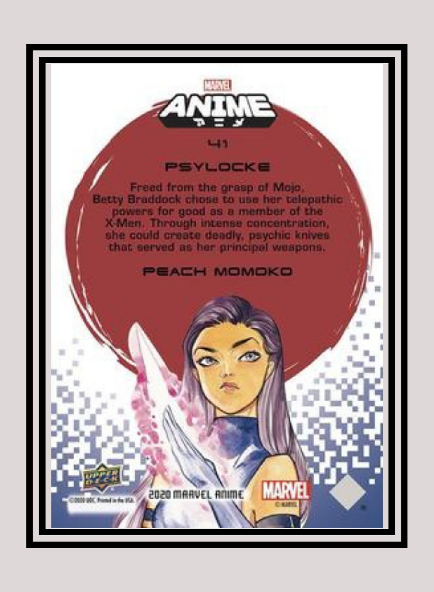 Marvel! 1x Psylocke - Base (#41 - 2020 Upper Deck Marvel Anime)