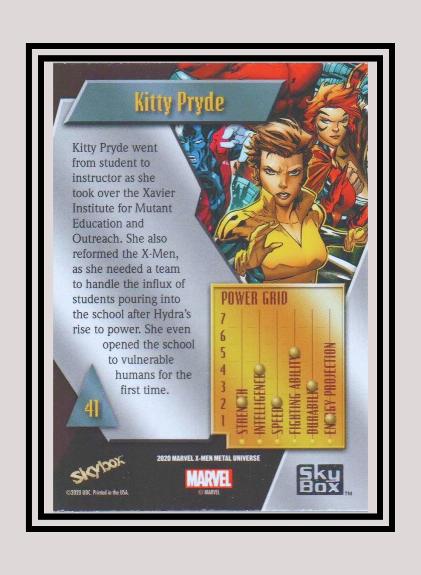 Marvel! 1x Kitty Pryde - Base Low Series (#041 - 2021 Upper Deck X-Men Metal Universe)