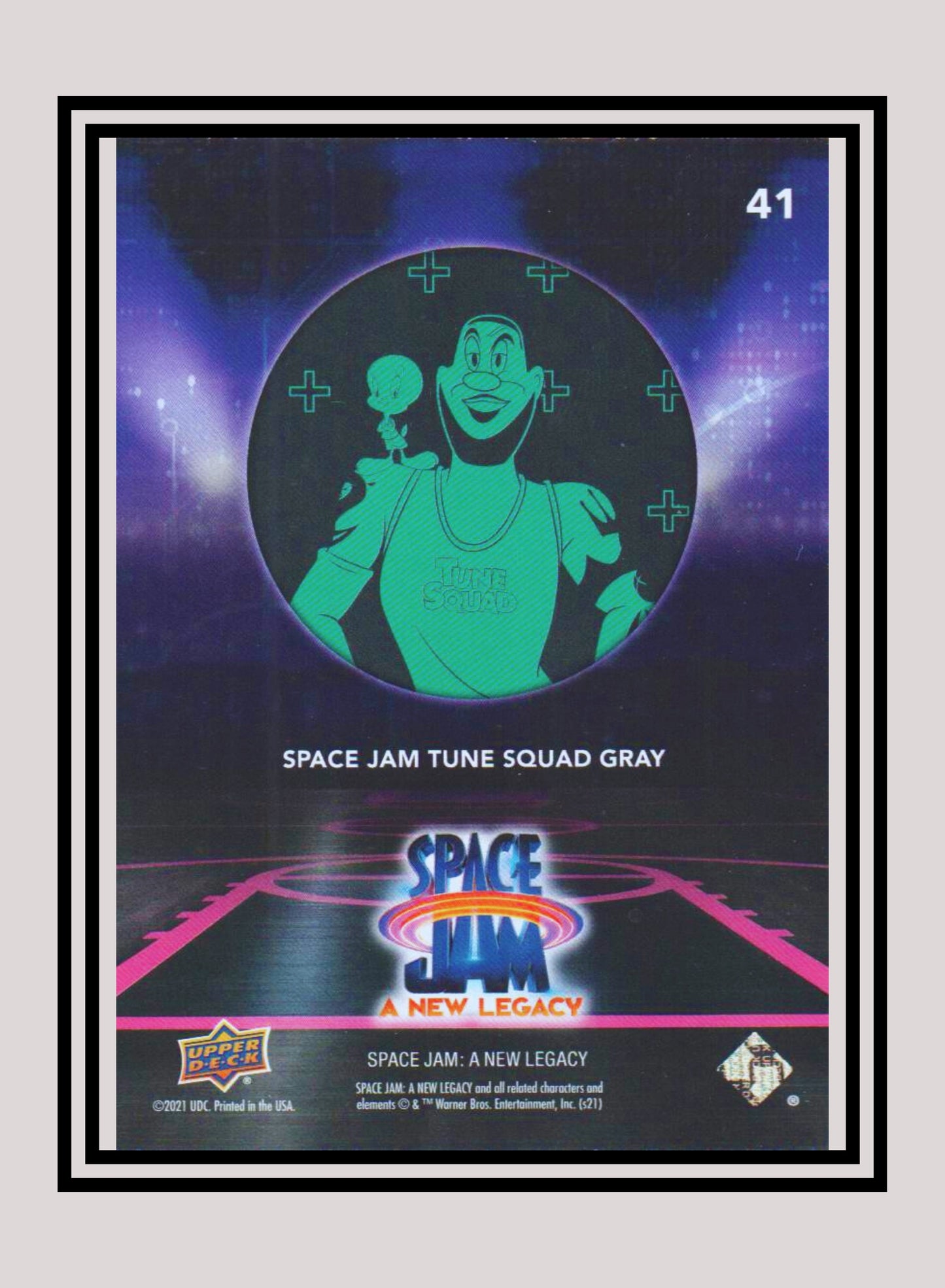1x Space Jam Tune Squad Gray - Base/Blue Parallel (#41 - 2021 Upper Deck Space Jam: A New Legacy)