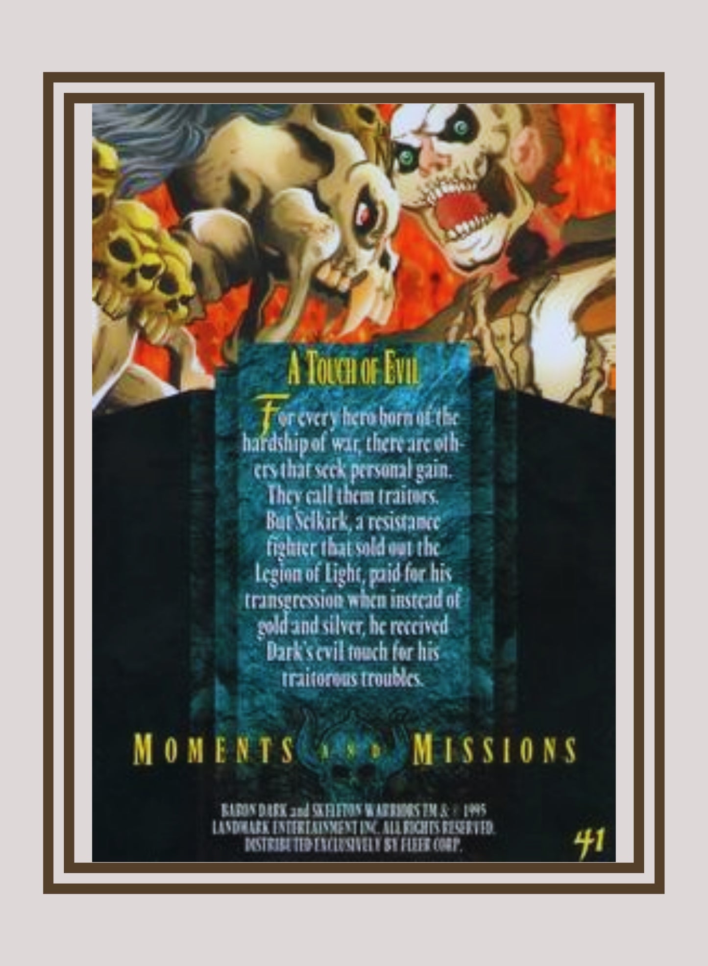 1x A Touch of Evil - Base (#041 - 1995 Fleer Ultra Skeleton Warriors)