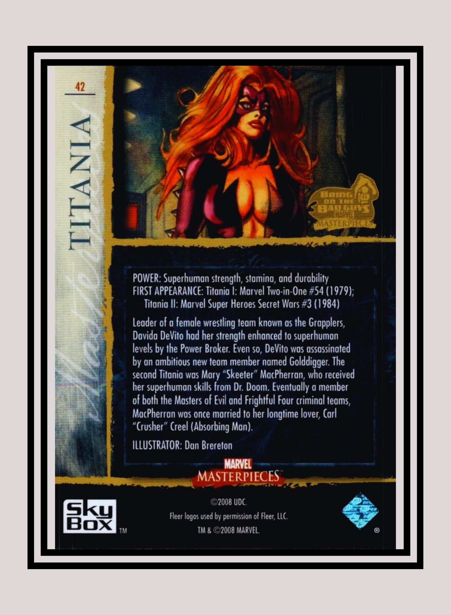 Marvel! 1x Titania - Base (#42 - 2008 Upper Deck Marvel Masterpieces Series 3)