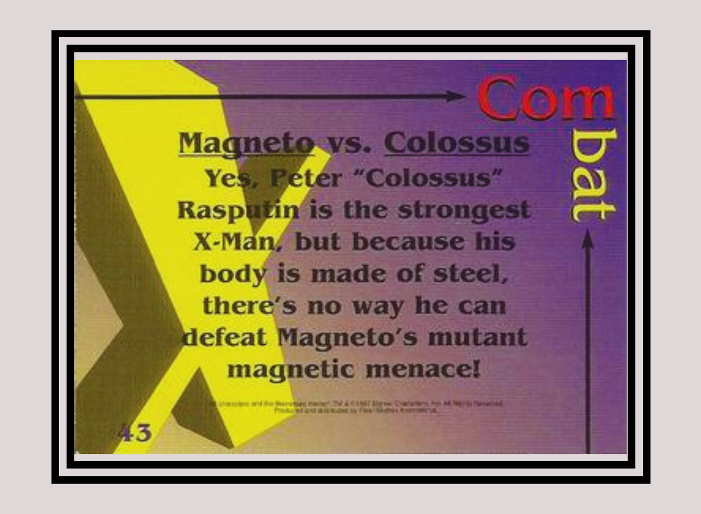 Marvel! 1x Magneto vs. Colossus - Base (#43 - 1997 Fleer X-Men International)