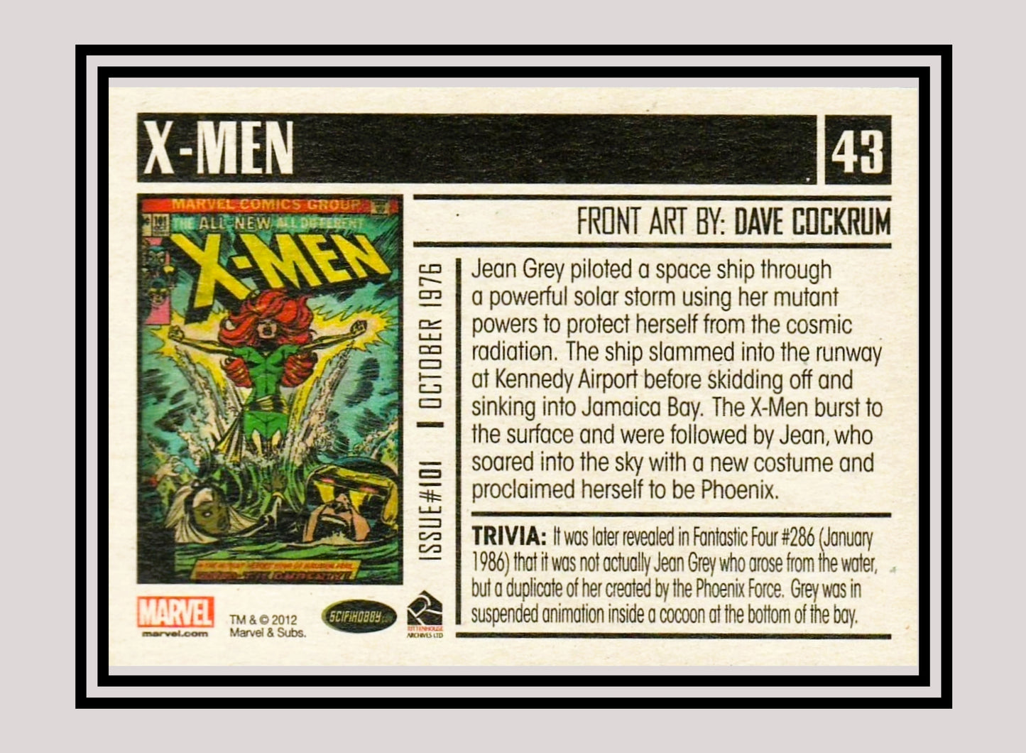 Marvel! 1x X-Men #101 - Base (#43 - 2012 Rittenhouse Marvel Bronze Age)