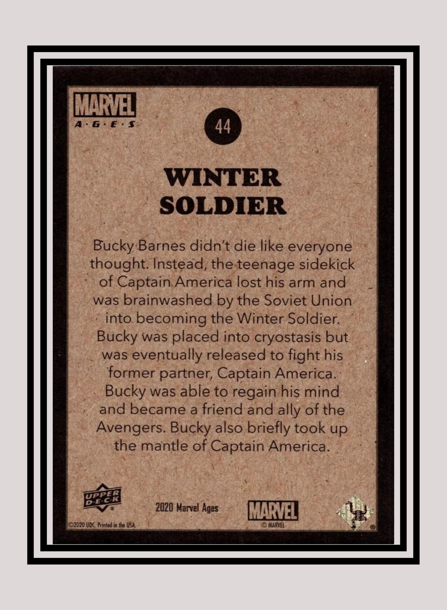 Marvel! 1x Winter Soldier - Base (#044 - 2020 Upper Deck Marvel Ages)