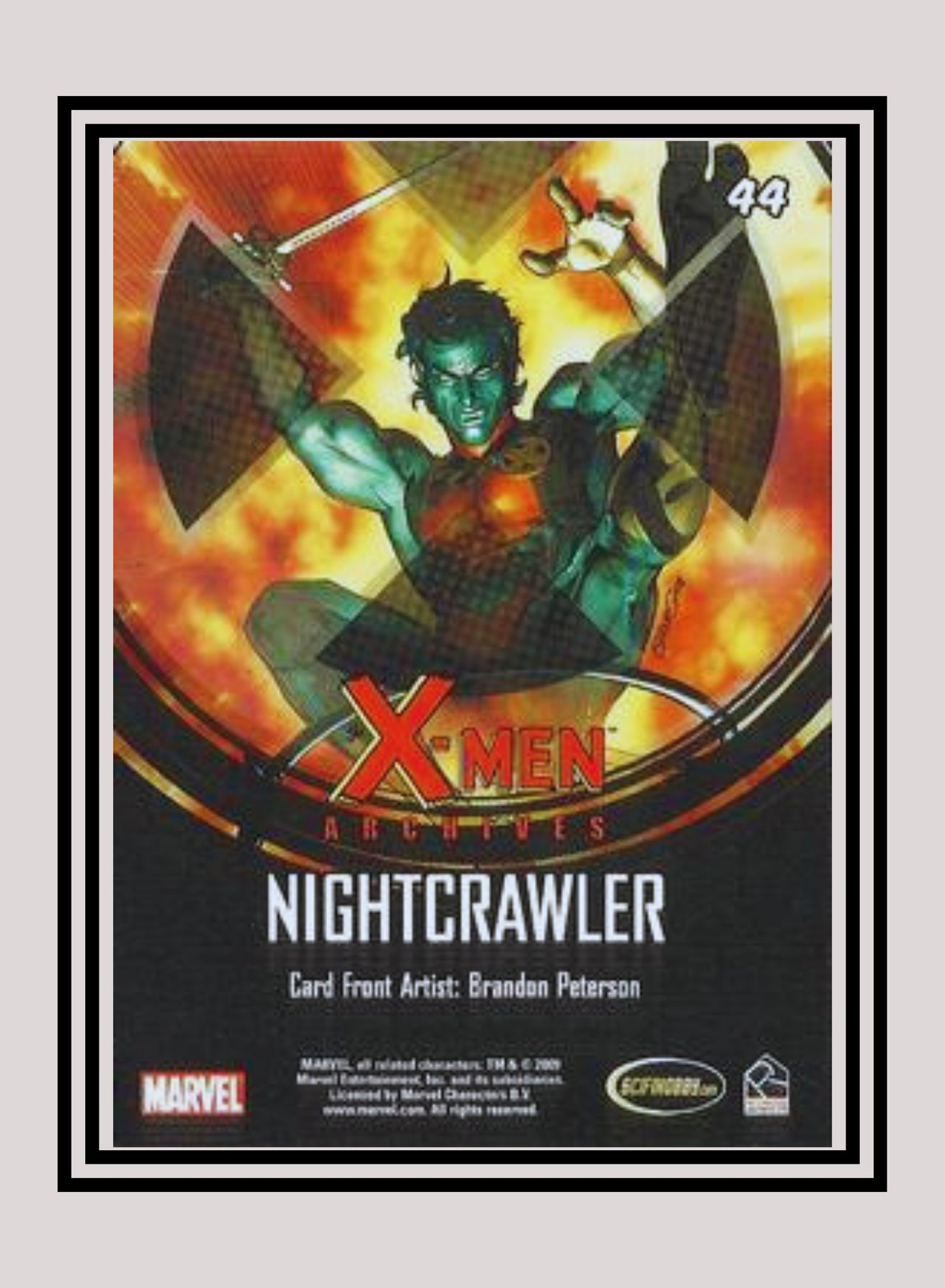 Marvel! 1x Nightcrawler - Base (#44 - 2009 Rittenhouse X-Men Archives)