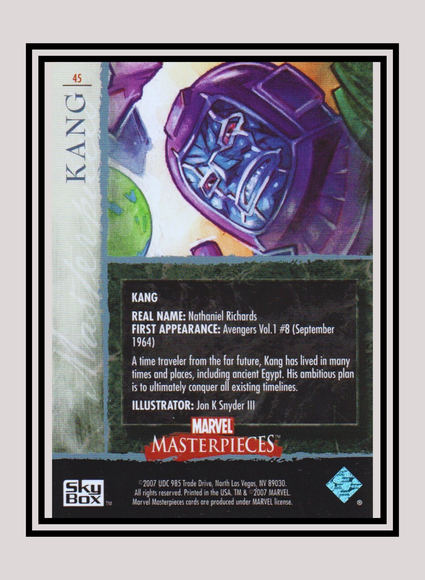 Marvel! 1x Kang - Base (#45 - 2007 Upper Deck Marvel Masterpieces)