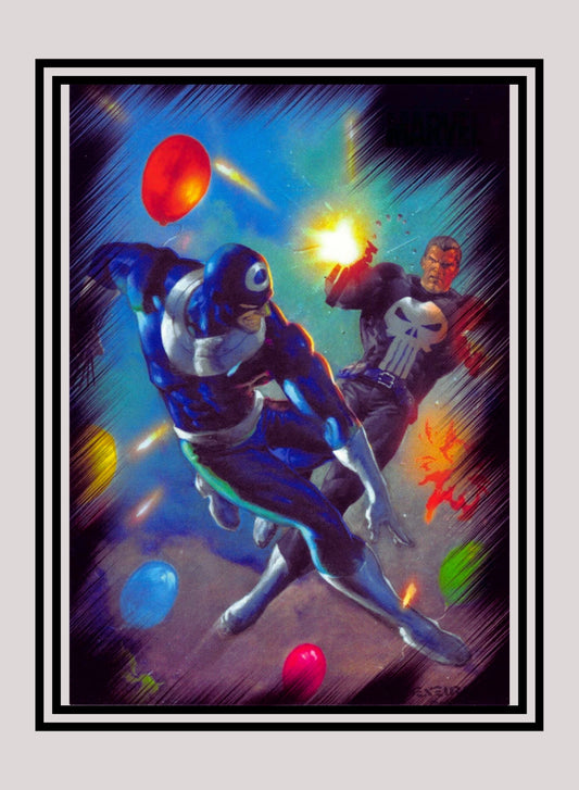 Marvel! 1x Punisher vs. Bullseye - Base (#46 - 2010 Rittenhouse Marvel Heroes & Villains)