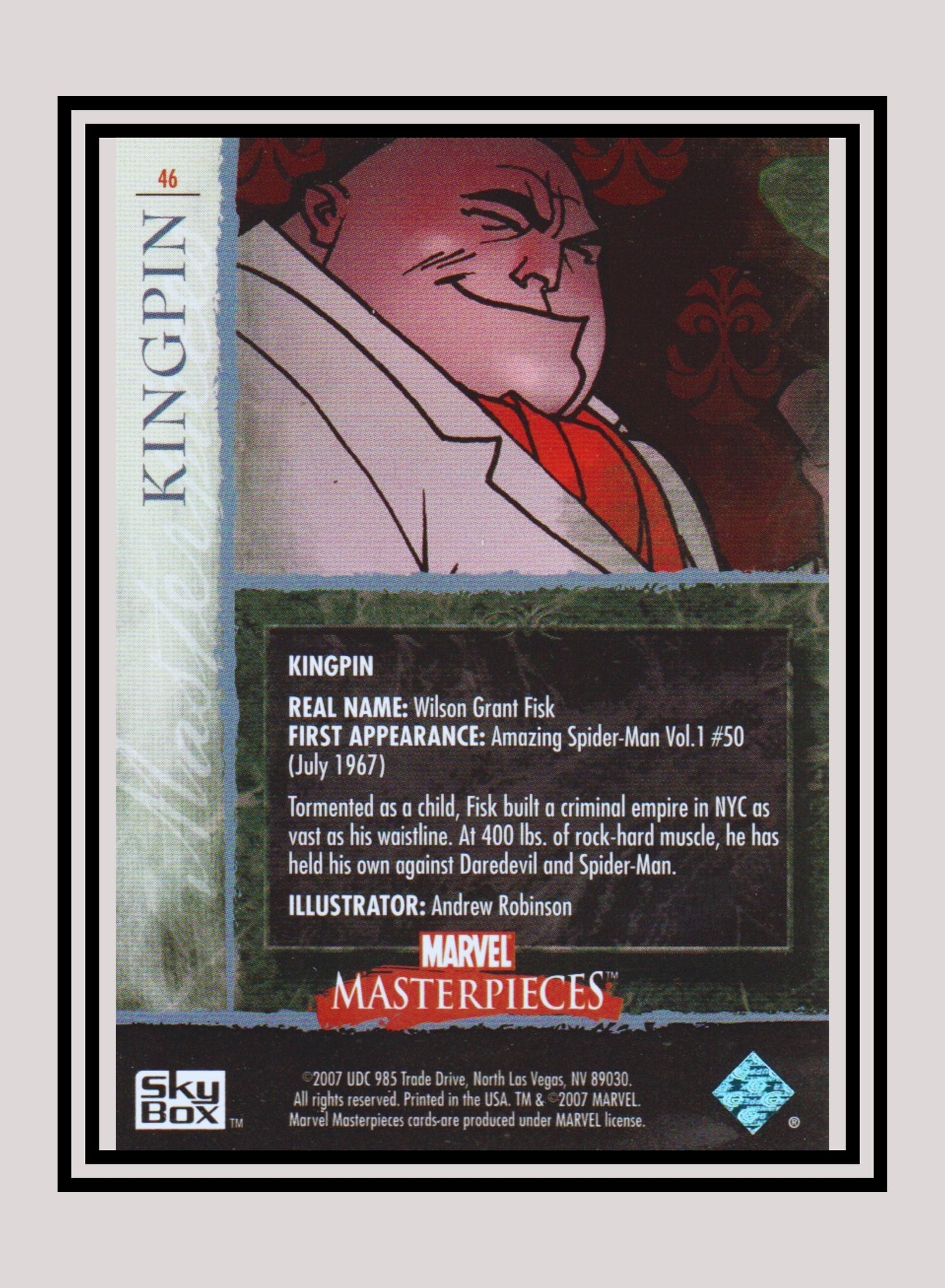 Marvel! 1x Kingpin - Base (#46 - 2007 Upper Deck Marvel Masterpieces)