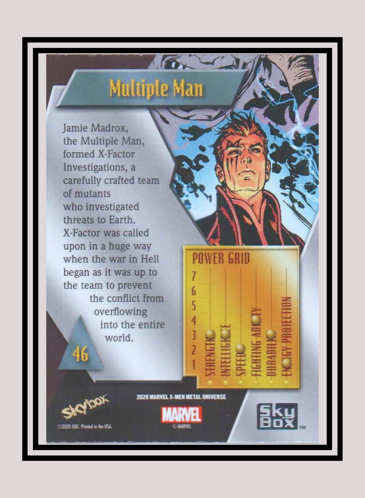 Marvel! 1x Multiple Man - Base Low Series (#046 - 2021 Upper Deck X-Men Metal Universe)