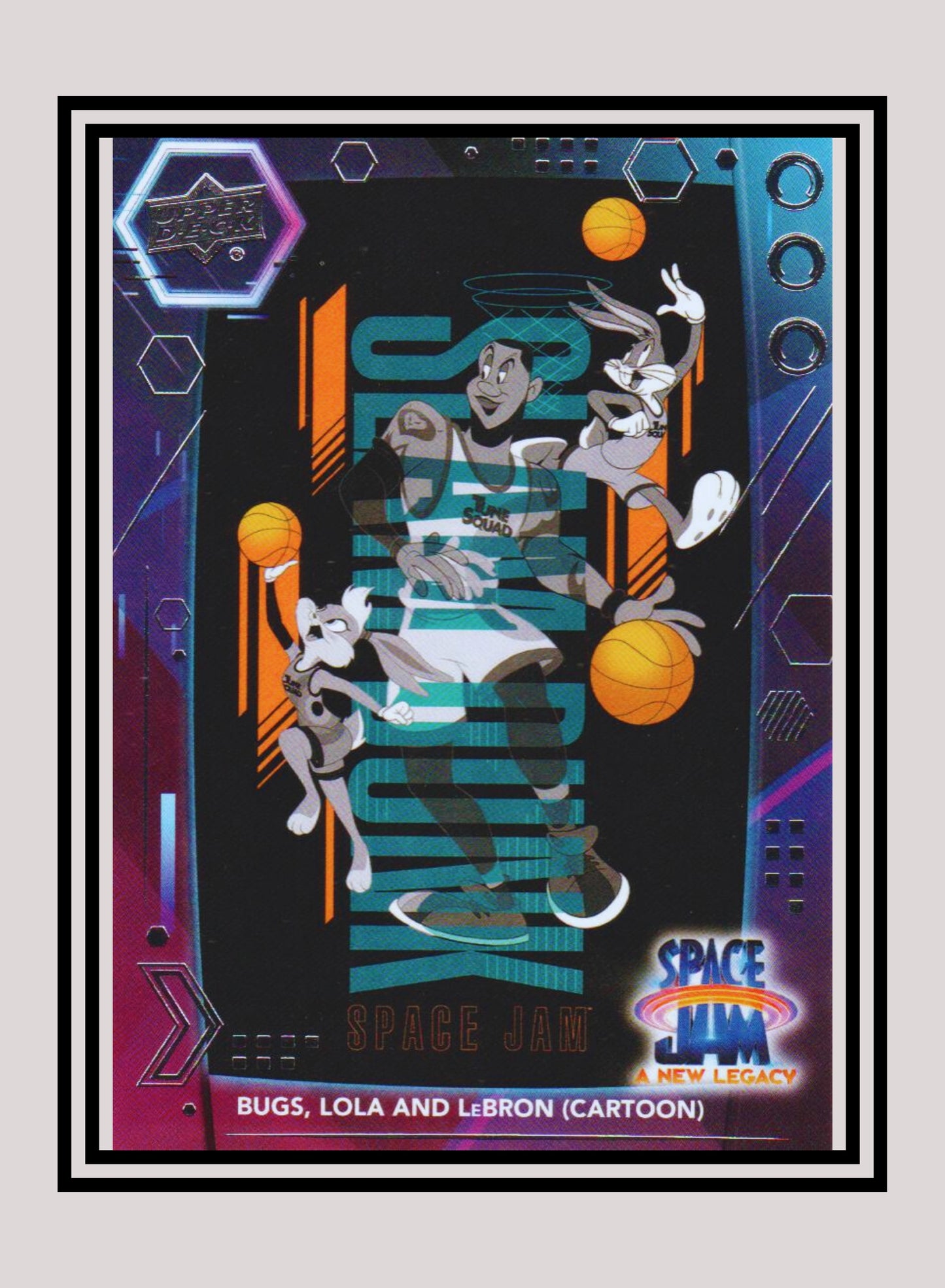 1x Bugs, Lola and Cartoon LeBron - Base/Blue Parallel (#47 - 2021 Upper Deck Space Jam: A New Legacy)