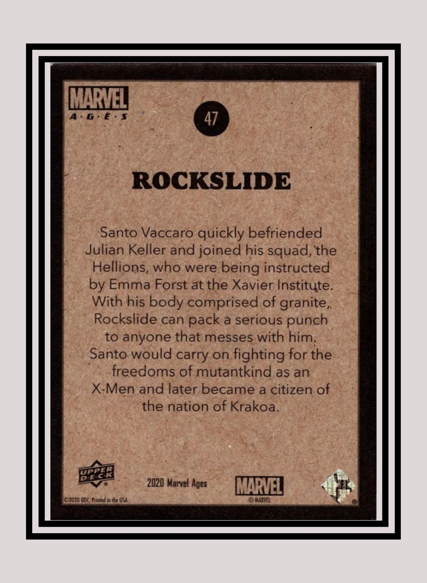 Marvel! 1x Rockslide - Base (#047 - 2020 Upper Deck Marvel Ages)