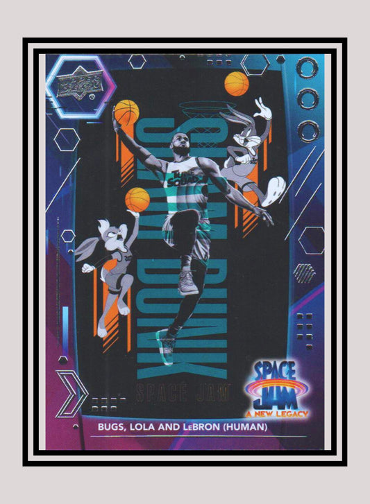 1x Bugs, Lola and LeBron - Base/Blue Parallel (#48 - 2021 Upper Deck Space Jam: A New Legacy)