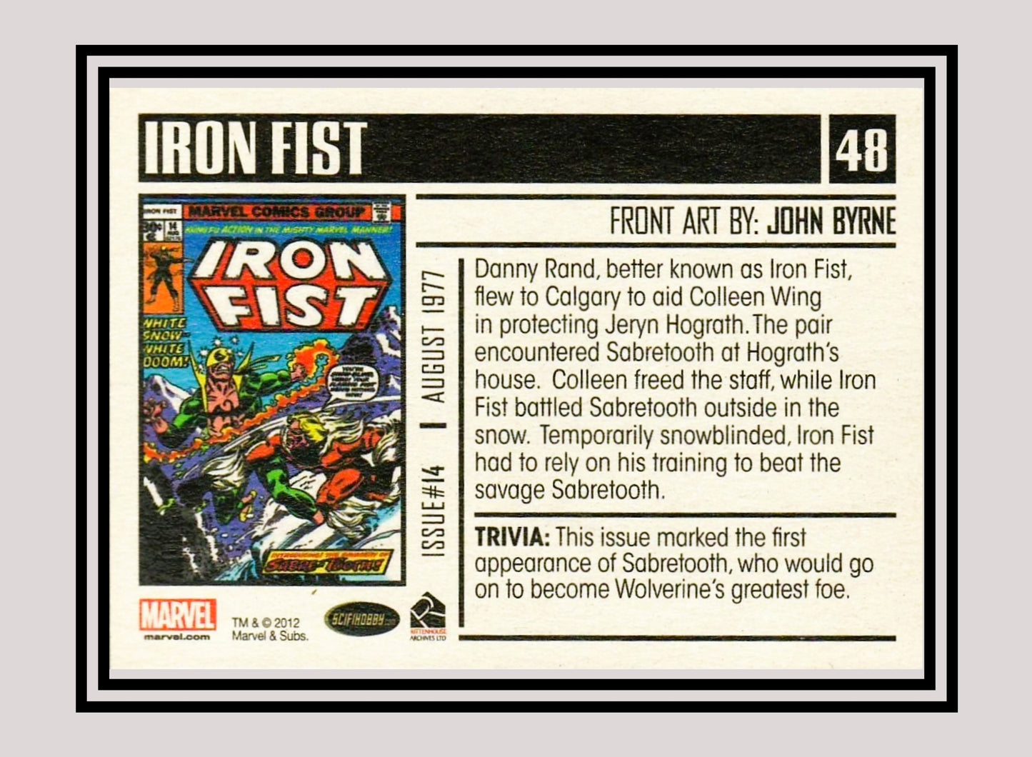 Marvel! 1x Iron First #14 - Base (#48 - 2012 Rittenhouse Marvel Bronze Age)