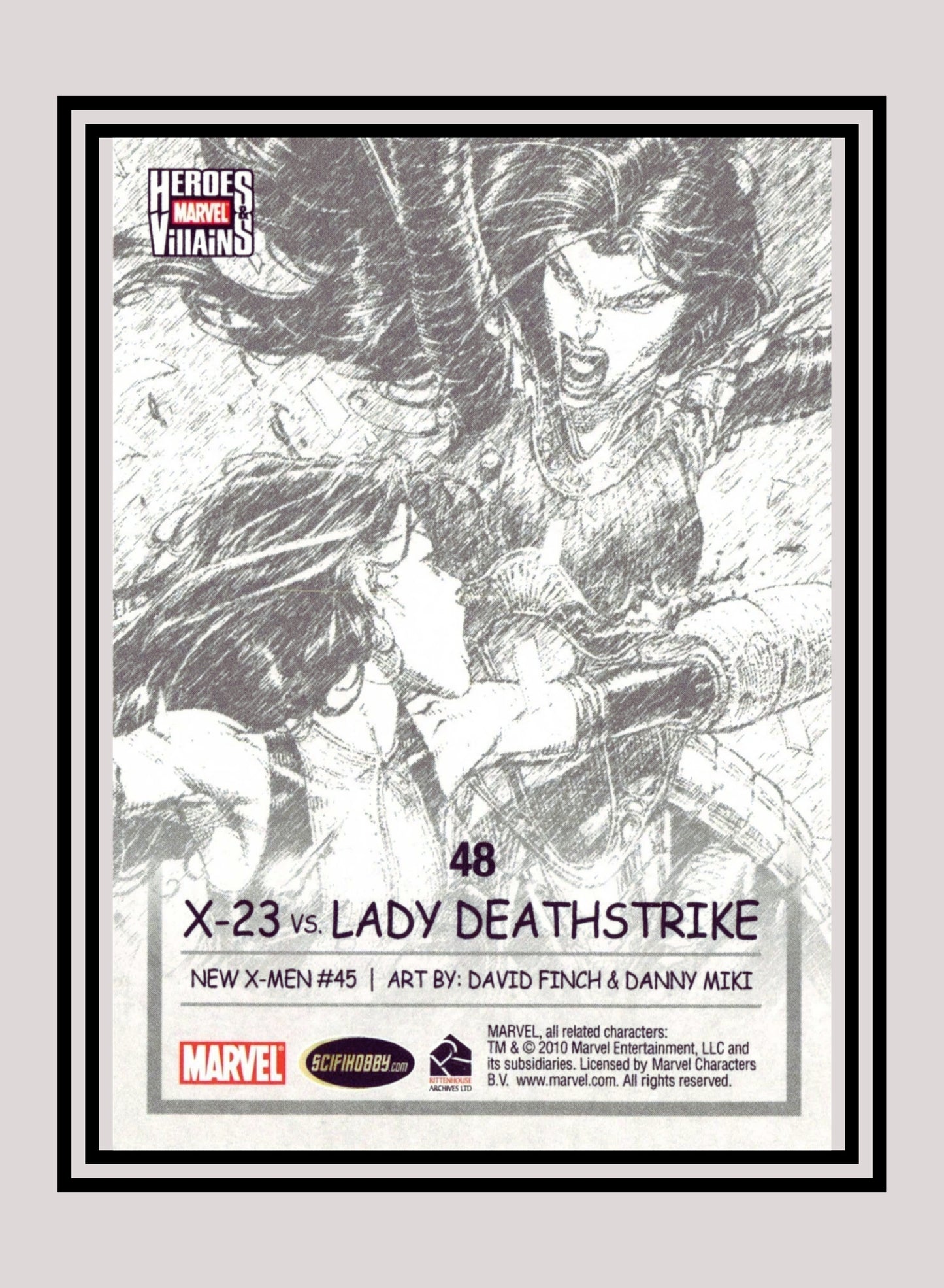 Marvel! 1x X-23 vs. Lady Deathstrike - Base (#48 - 2010 Rittenhouse Marvel Heroes & Villains)