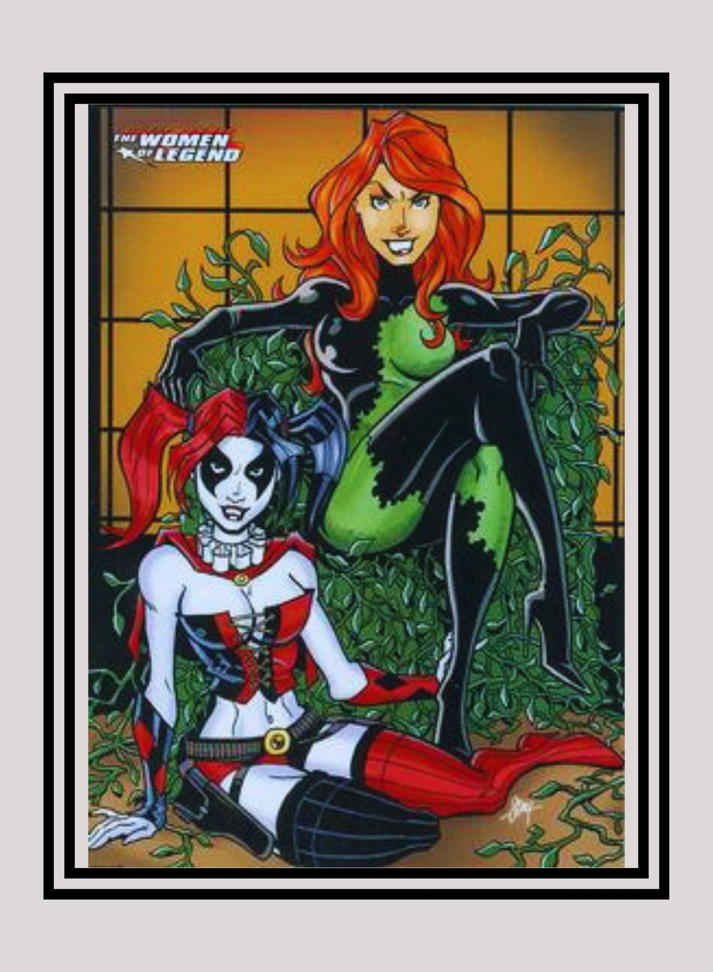 DC! 1x Harley Quinn & Poison Ivy - Base (#49 - 2013 Cryptozoic The Women of Legend)