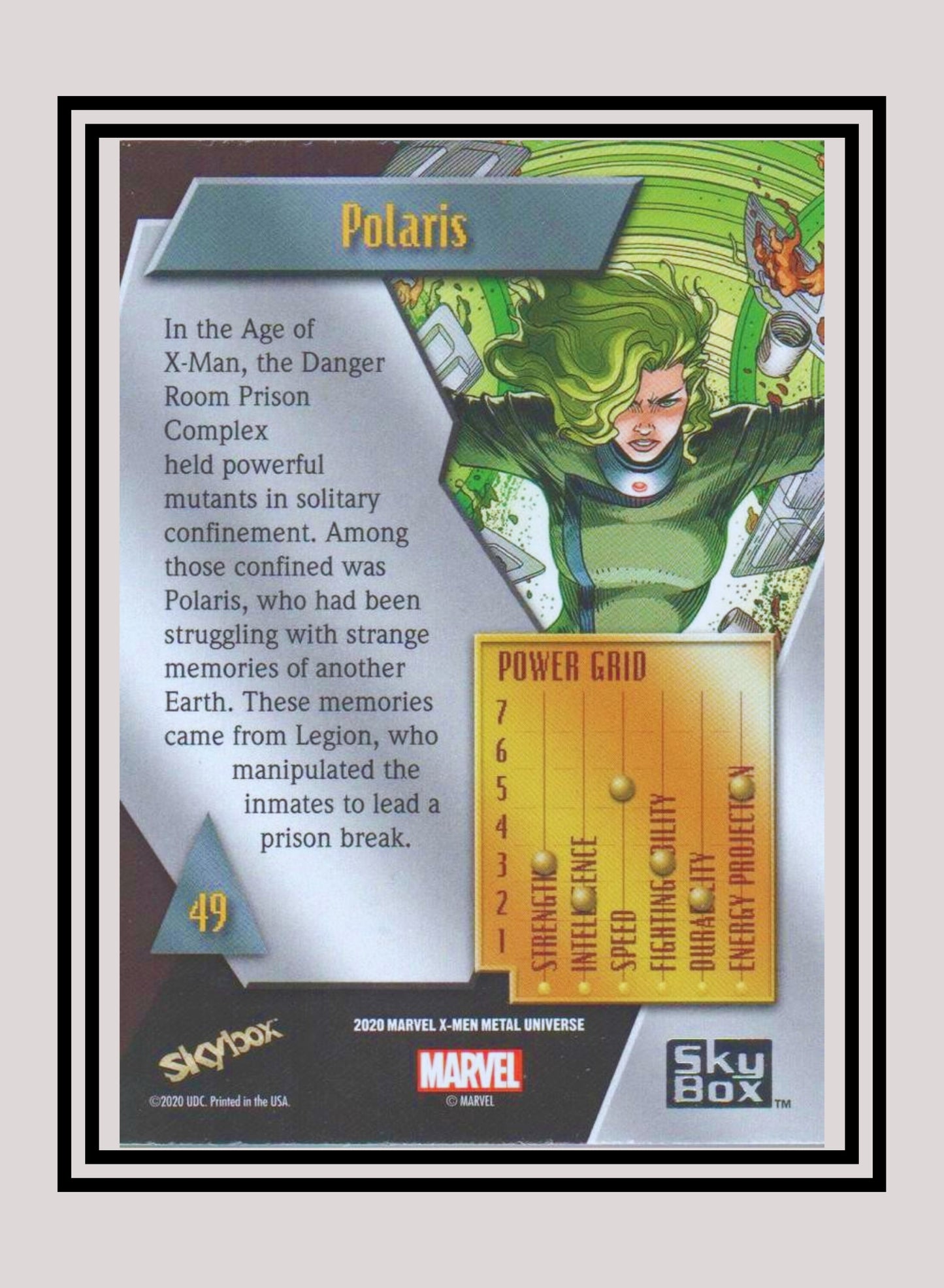 Marvel! 1x Polaris - Base Low Series (#049 - 2021 Upper Deck X-Men Metal Universe)