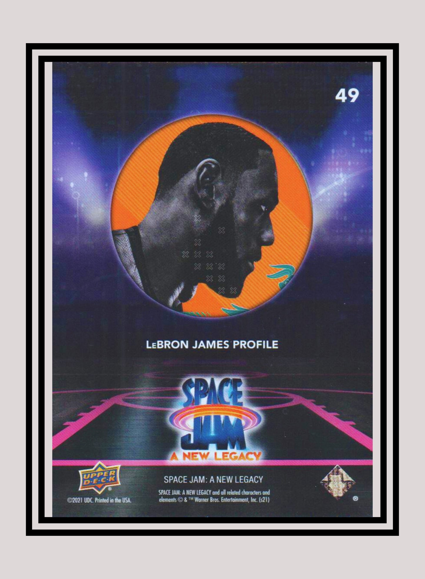 1x LeBron James Profile - Base/Blue Parallel (#49 - 2021 Upper Deck Space Jam: A New Legacy)