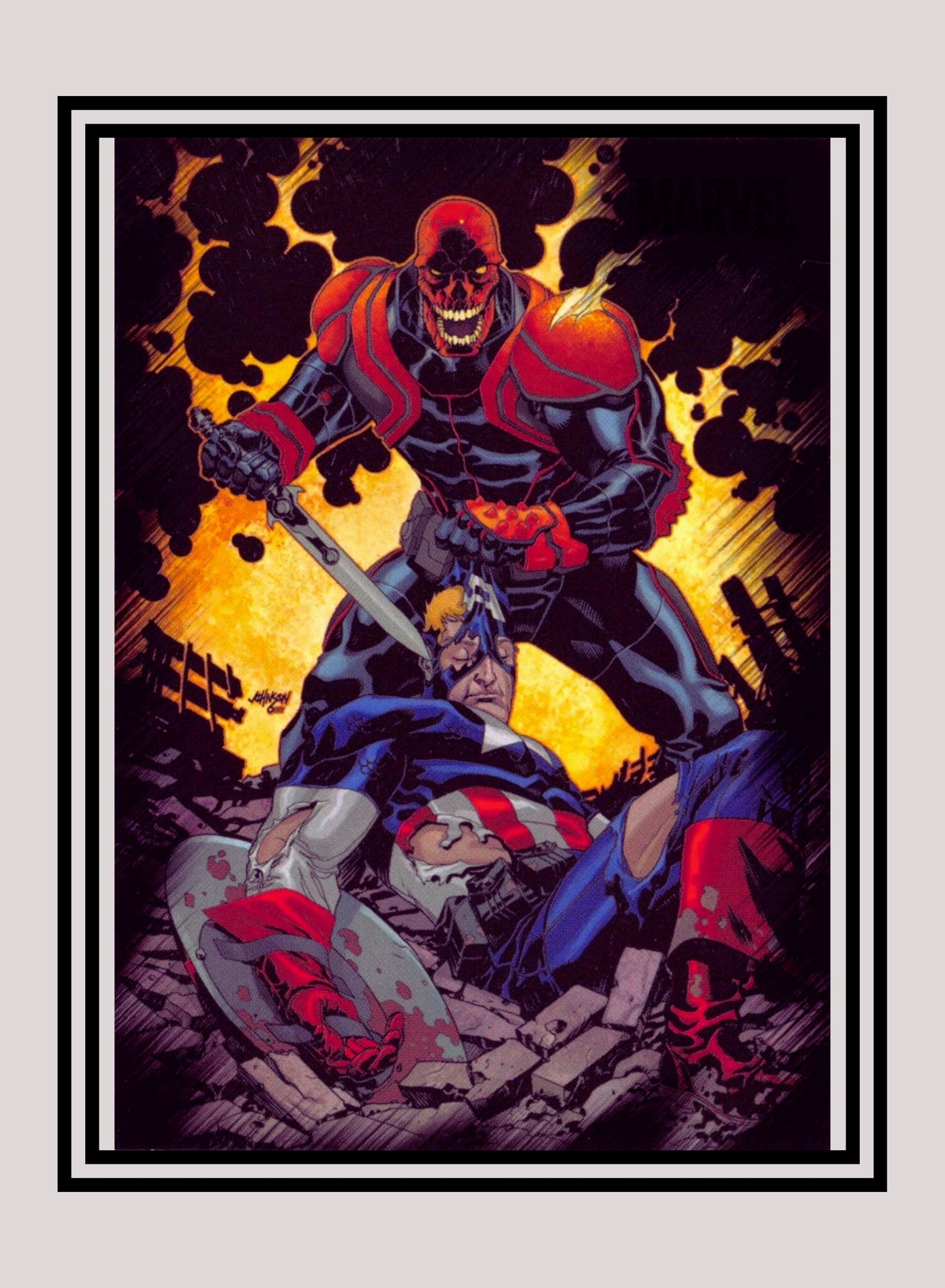 Marvel! 1x Captain America vs. Red Skull - Base (#50 - 2010 Rittenhouse Marvel Heroes & Villains)