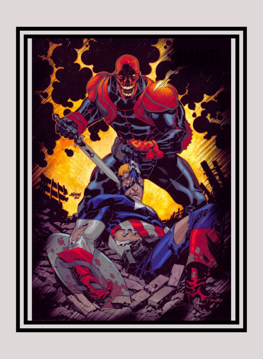 Marvel! 1x Captain America vs. Red Skull - Base (#50 - 2010 Rittenhouse Marvel Heroes & Villains)