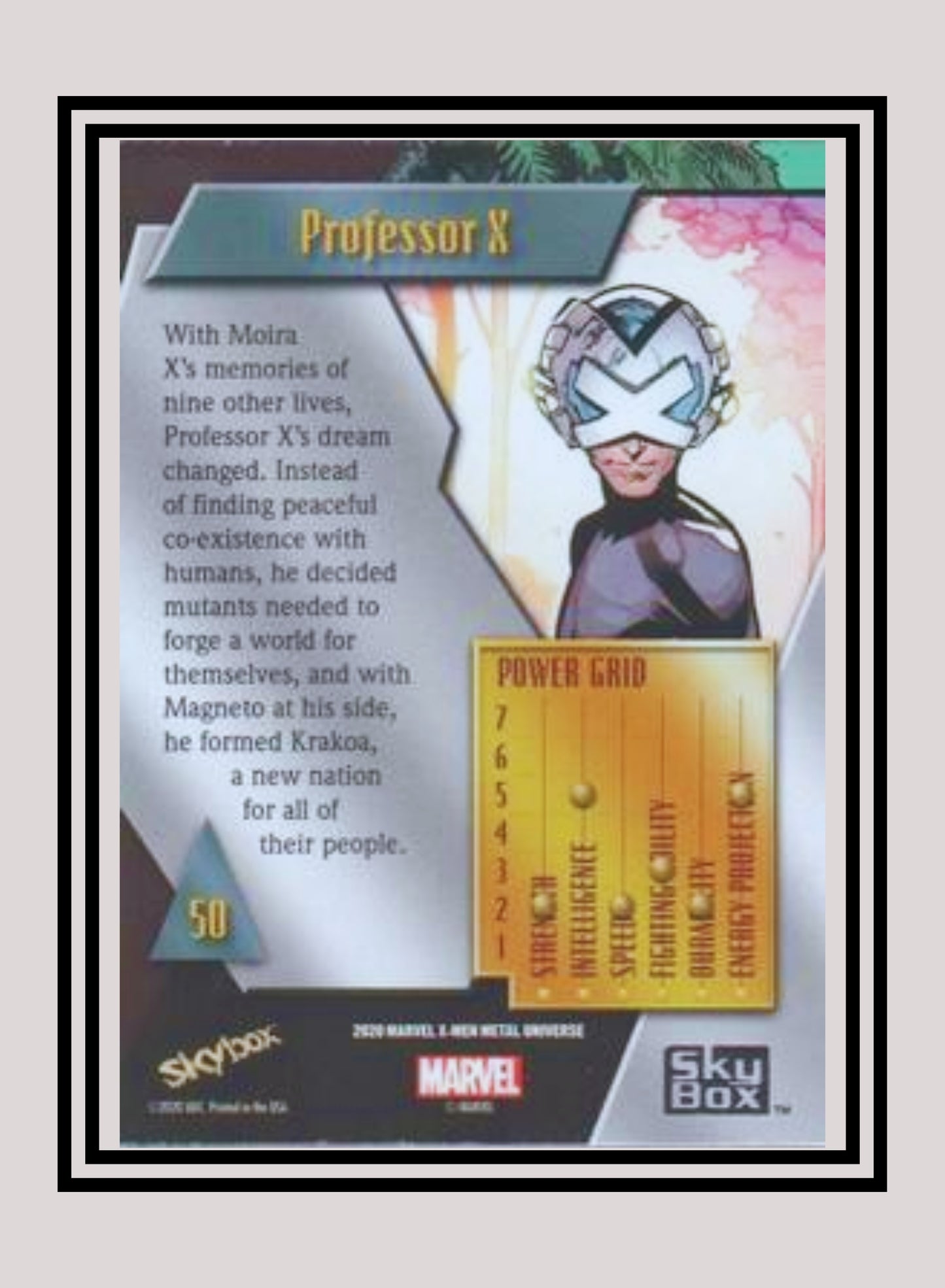 Marvel! 1x Professor X - Base Low Series (#050 - 2021 Upper Deck X-Men Metal Universe)