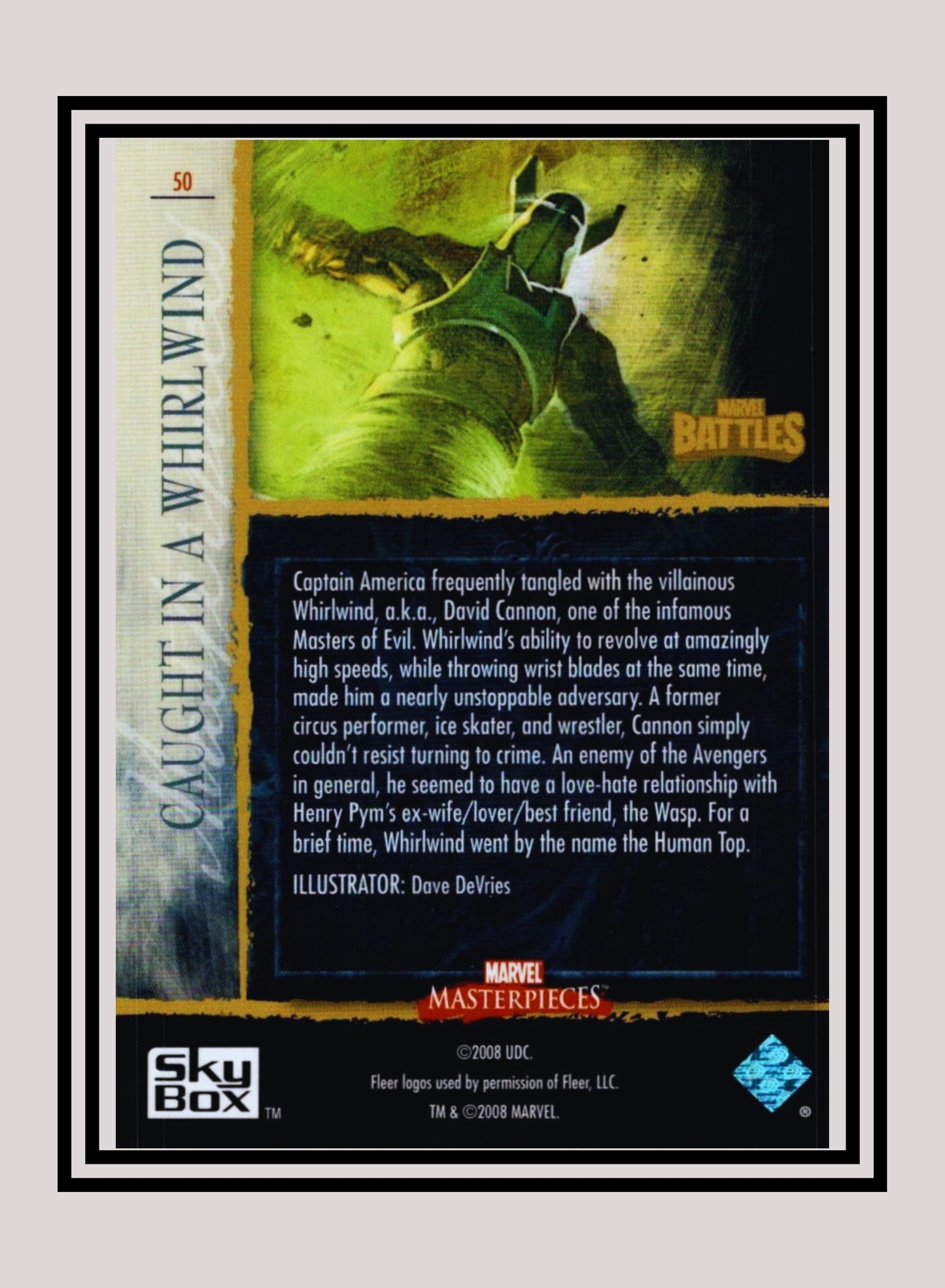 Marvel! 1x Caught in a Whirlwind - Base (#50 - 2008 Upper Deck Marvel Masterpieces Series 3)