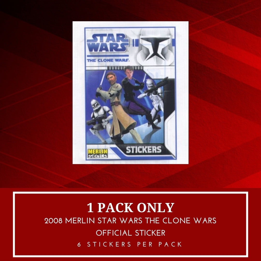 1x 2008 Merlin Star Wars The Clone Wars - Sticker Pack (SEALED ...