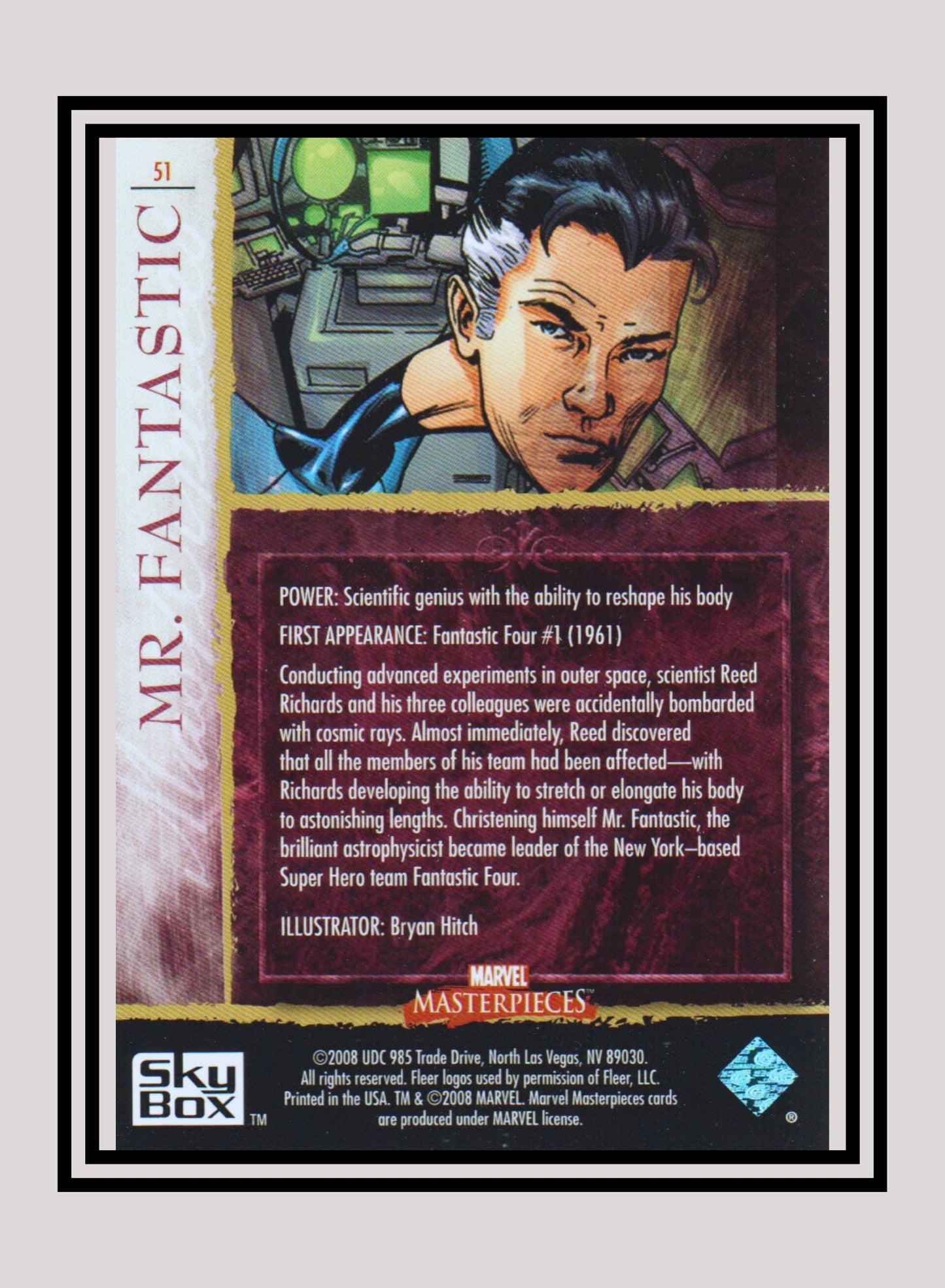 Marvel! 1x Mr. Fantastic - Base (#51 - 2008 Upper Deck Marvel Masterpieces Series 2)