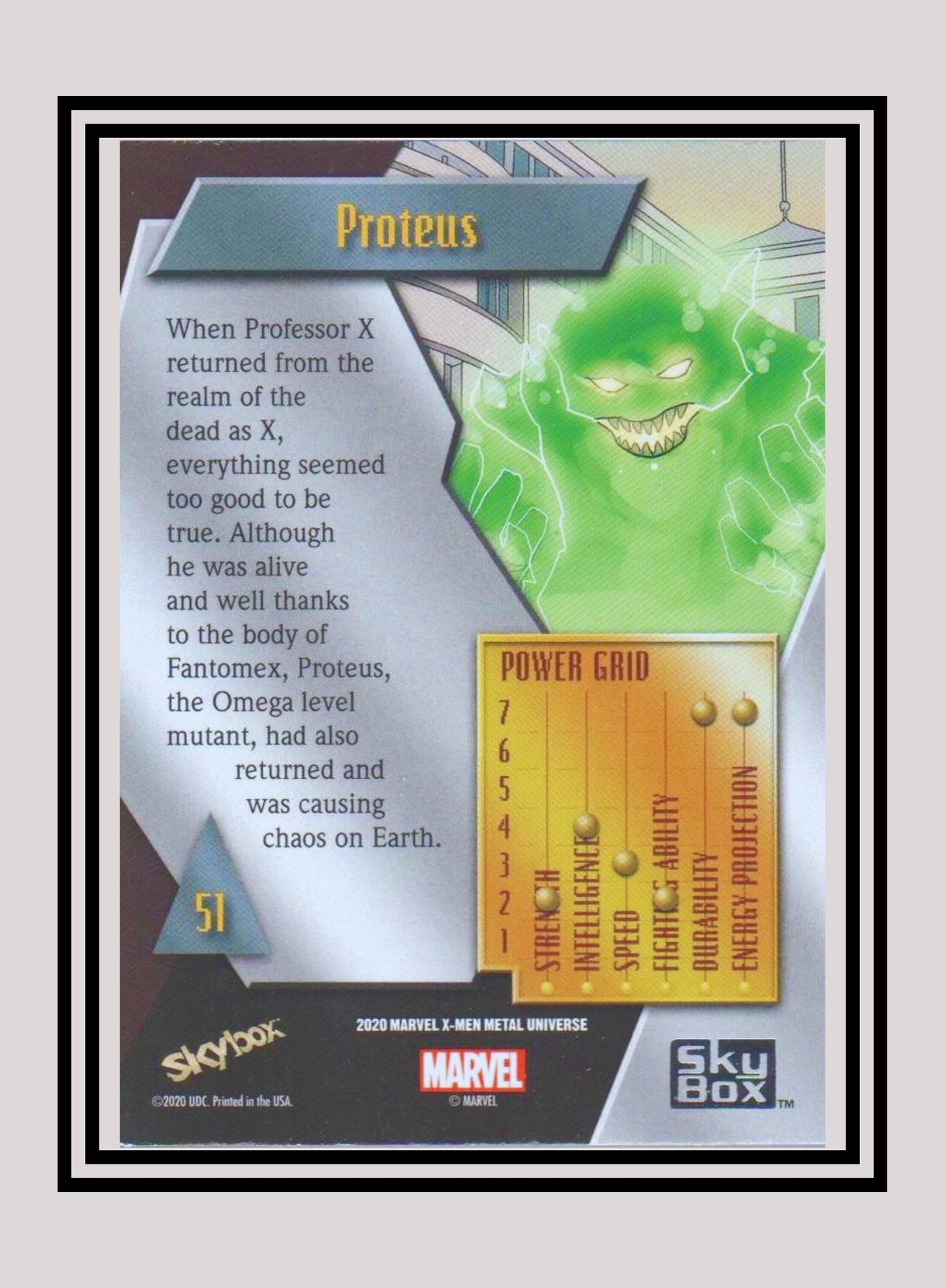 Marvel! 1x Proteus - Base Low Series (#051 - 2021 Upper Deck X-Men Metal Universe)