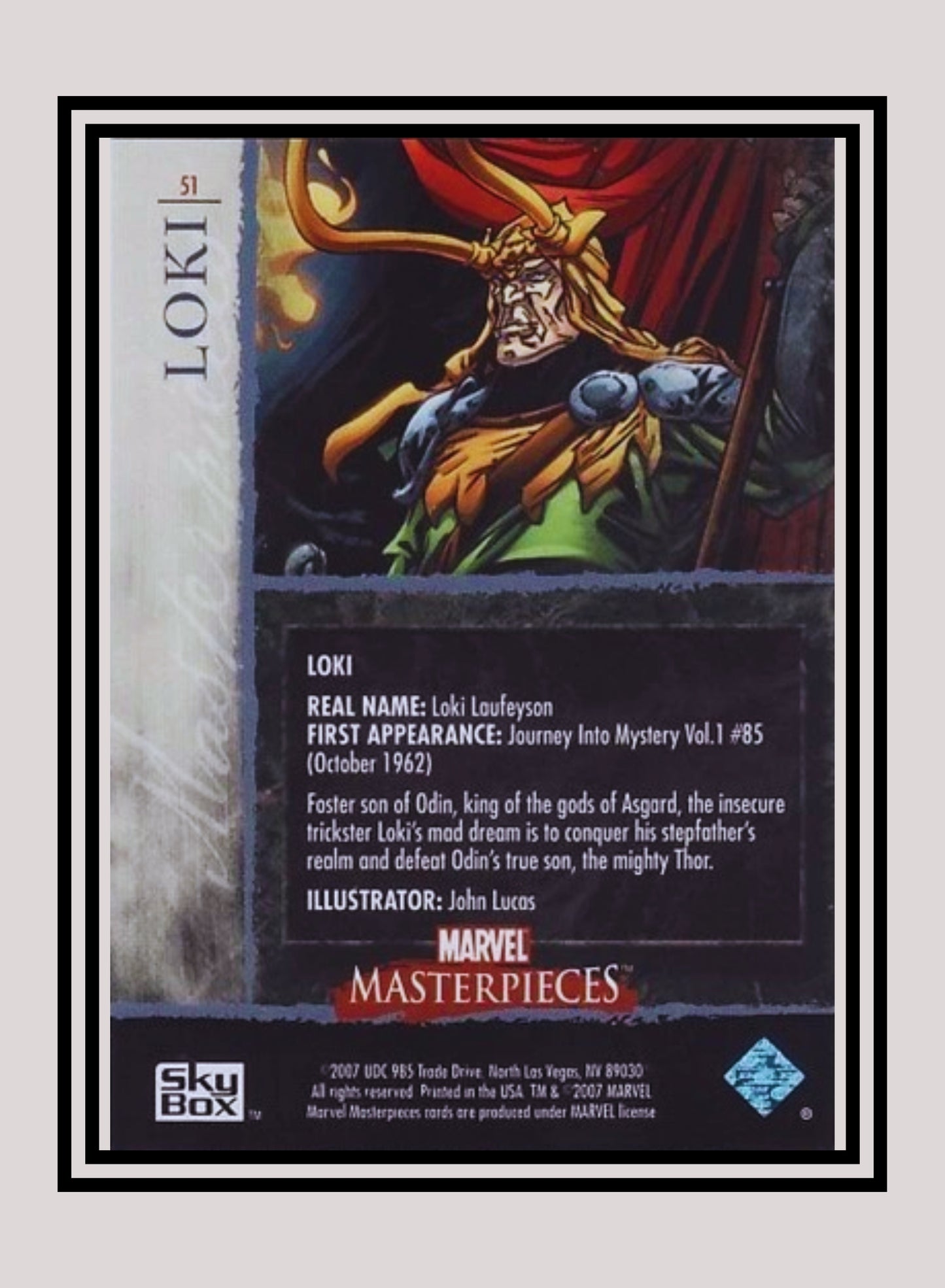 Marvel! 1x Loki - Base (#51 - 2007 Upper Deck Marvel Masterpieces)