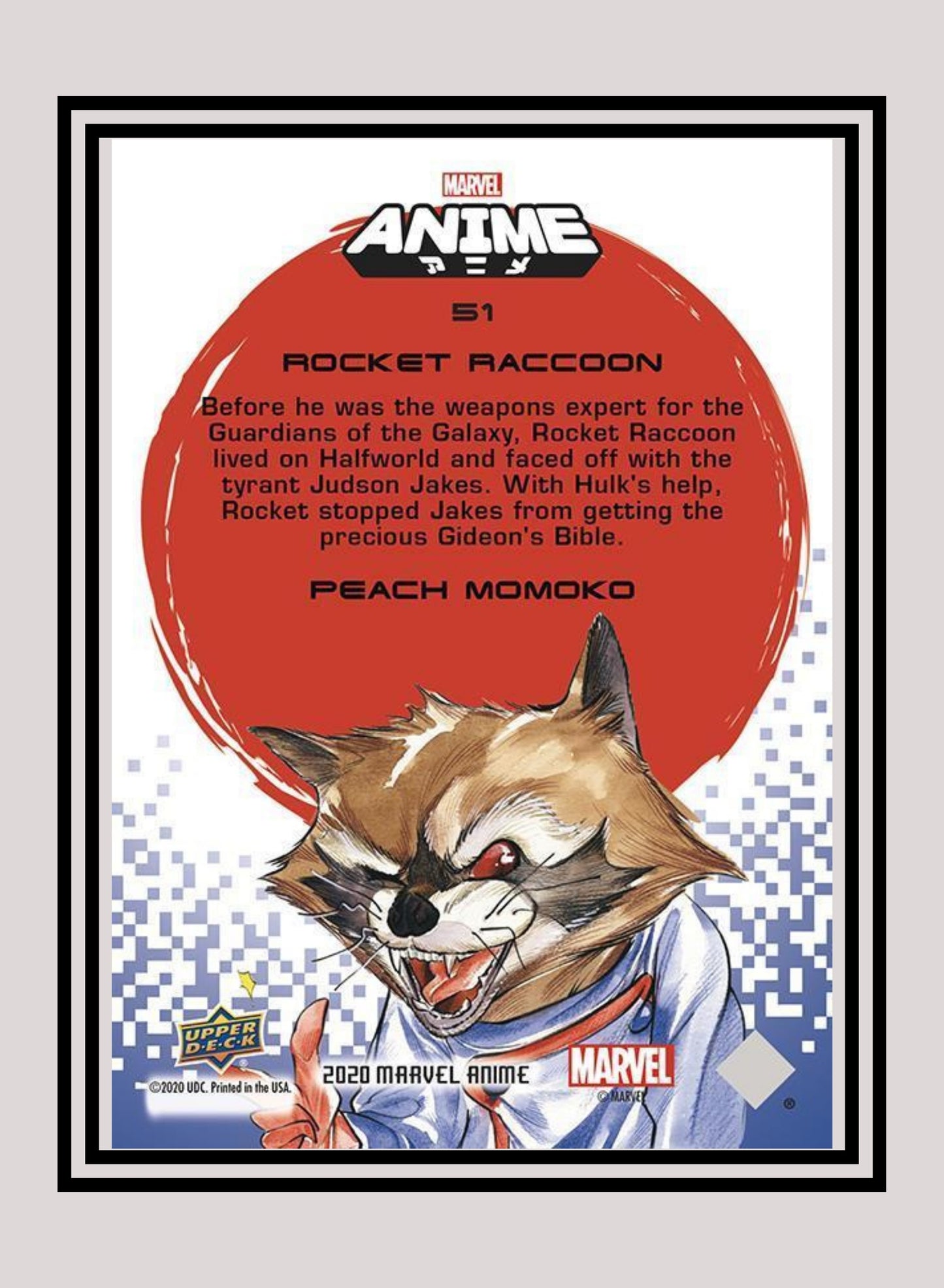 Marvel! 1x Rocket Raccoon - Base (#51 - 2020 Upper Deck Marvel Anime)