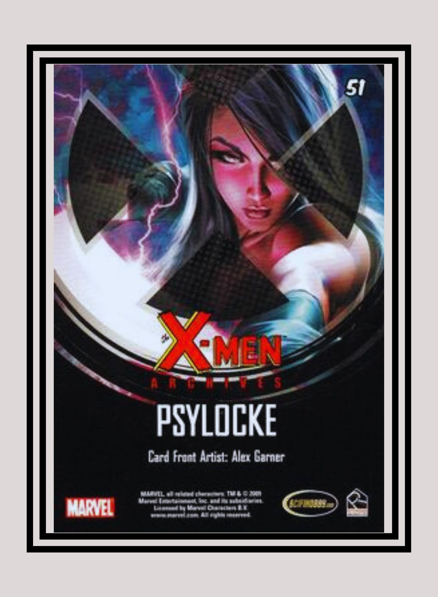 Marvel! 1x Psylocke - Base (#51 - 2009 Rittenhouse X-Men Archives)