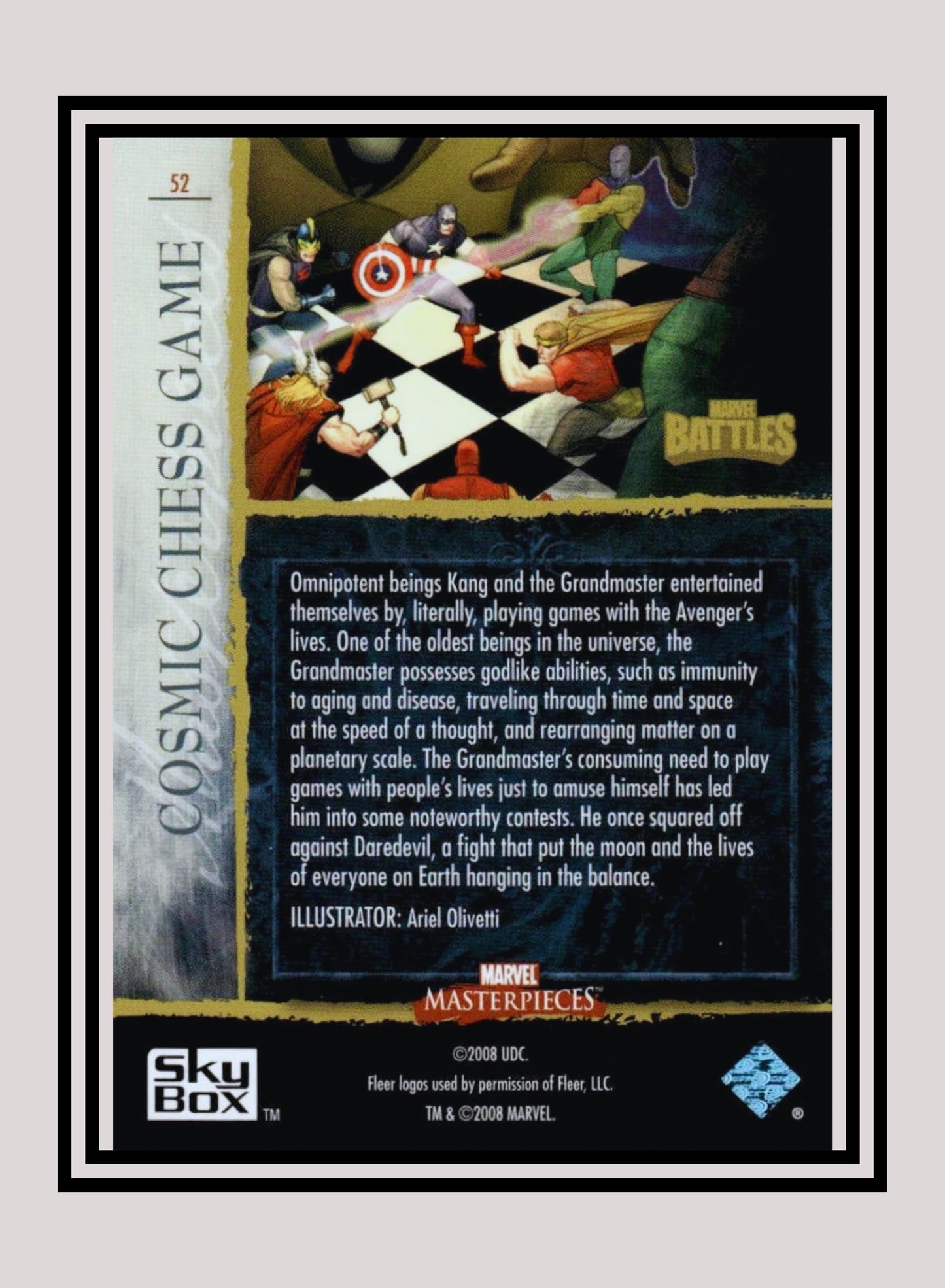 Marvel! 1x Cosmic Chess Game - Base (#52 - 2008 Upper Deck Marvel Masterpieces Series 3)