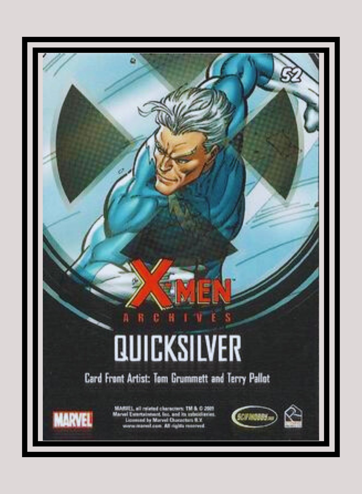 Marvel! 1x Quicksilver - Base (#52 - 2009 Rittenhouse X-Men Archives)