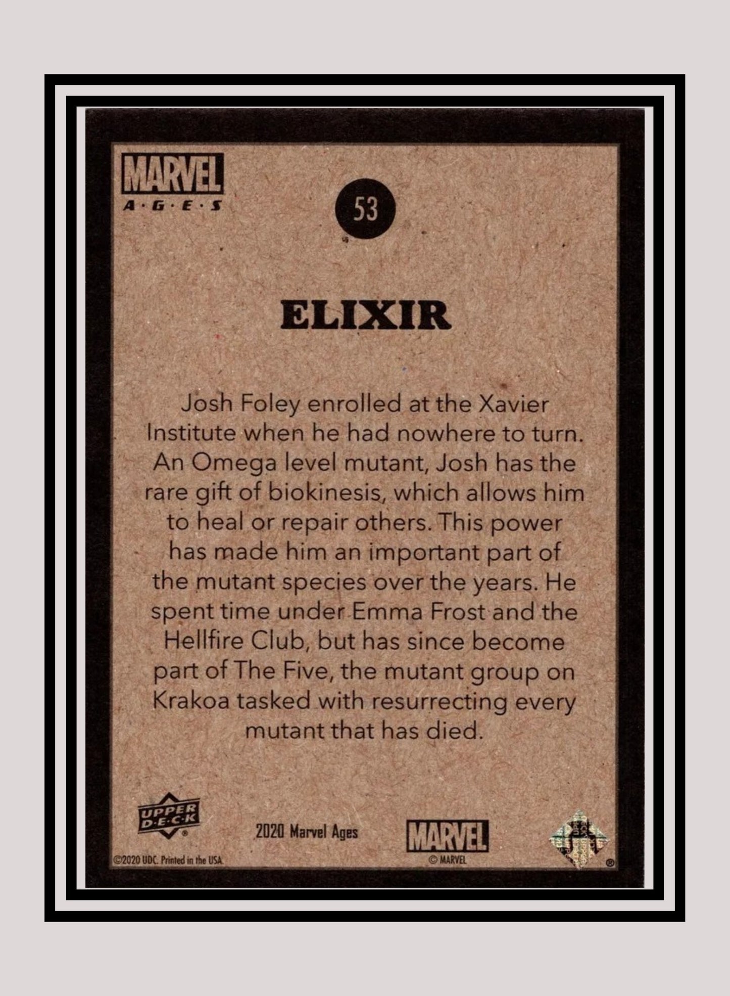 Marvel! 1x Elixir - Base (#053 - 2020 Upper Deck Marvel Ages)